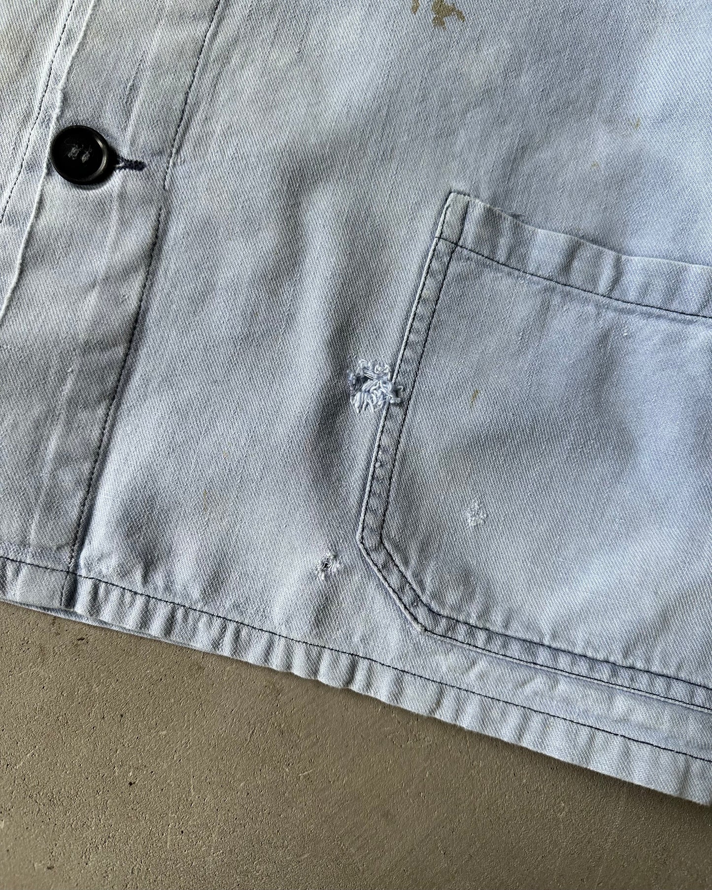 1970s - Distressed Blue Euro Chore - S/M