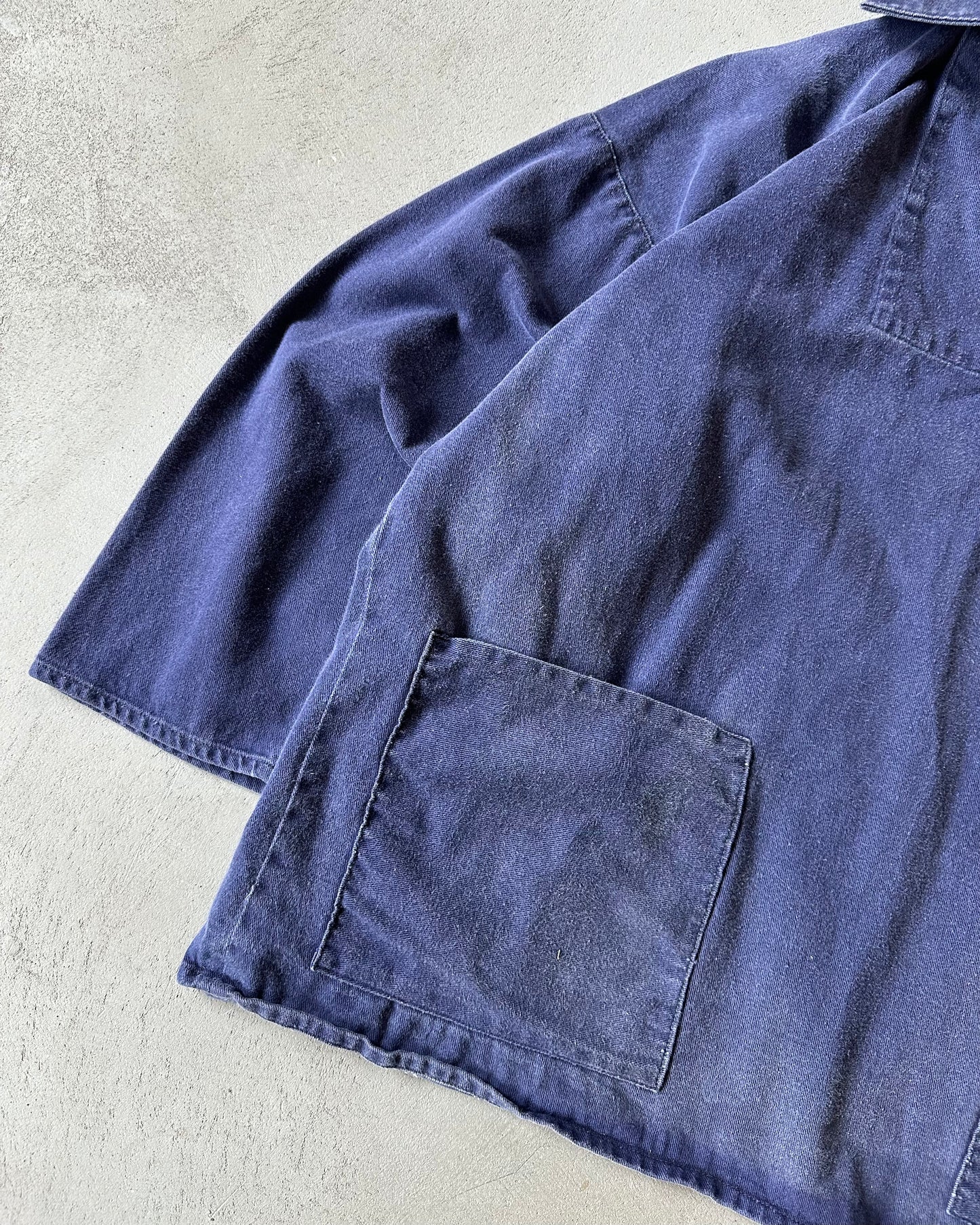 1980s - Navy British Fisherman Overshirt - M
