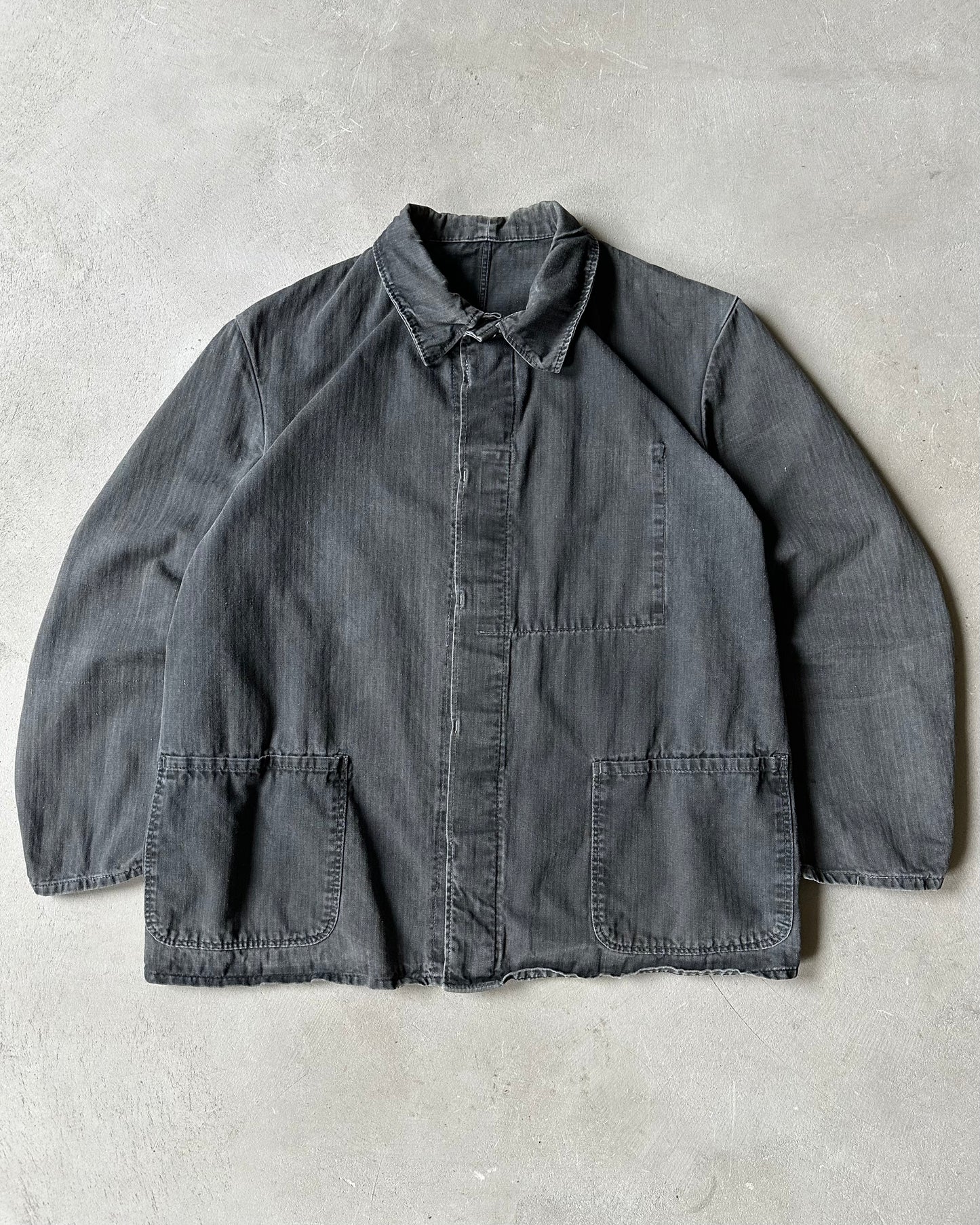 1970s - Faded Black HBT Euro Chore - M