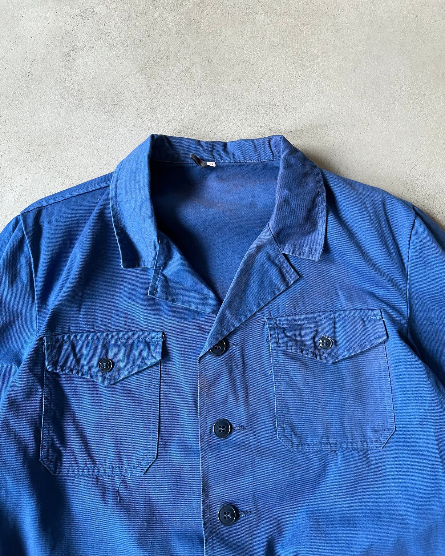 1970s - Blue French Cropped Chore - M