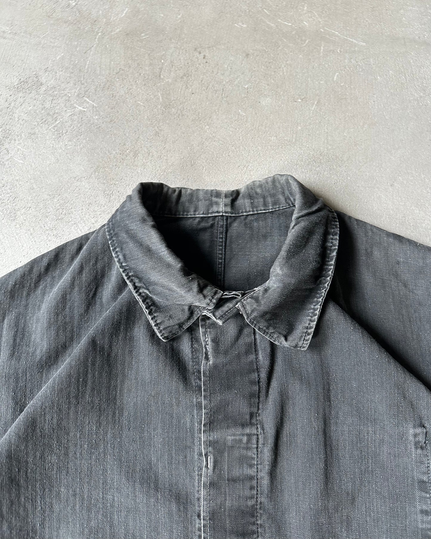 1970s - Faded Black HBT Euro Chore - M