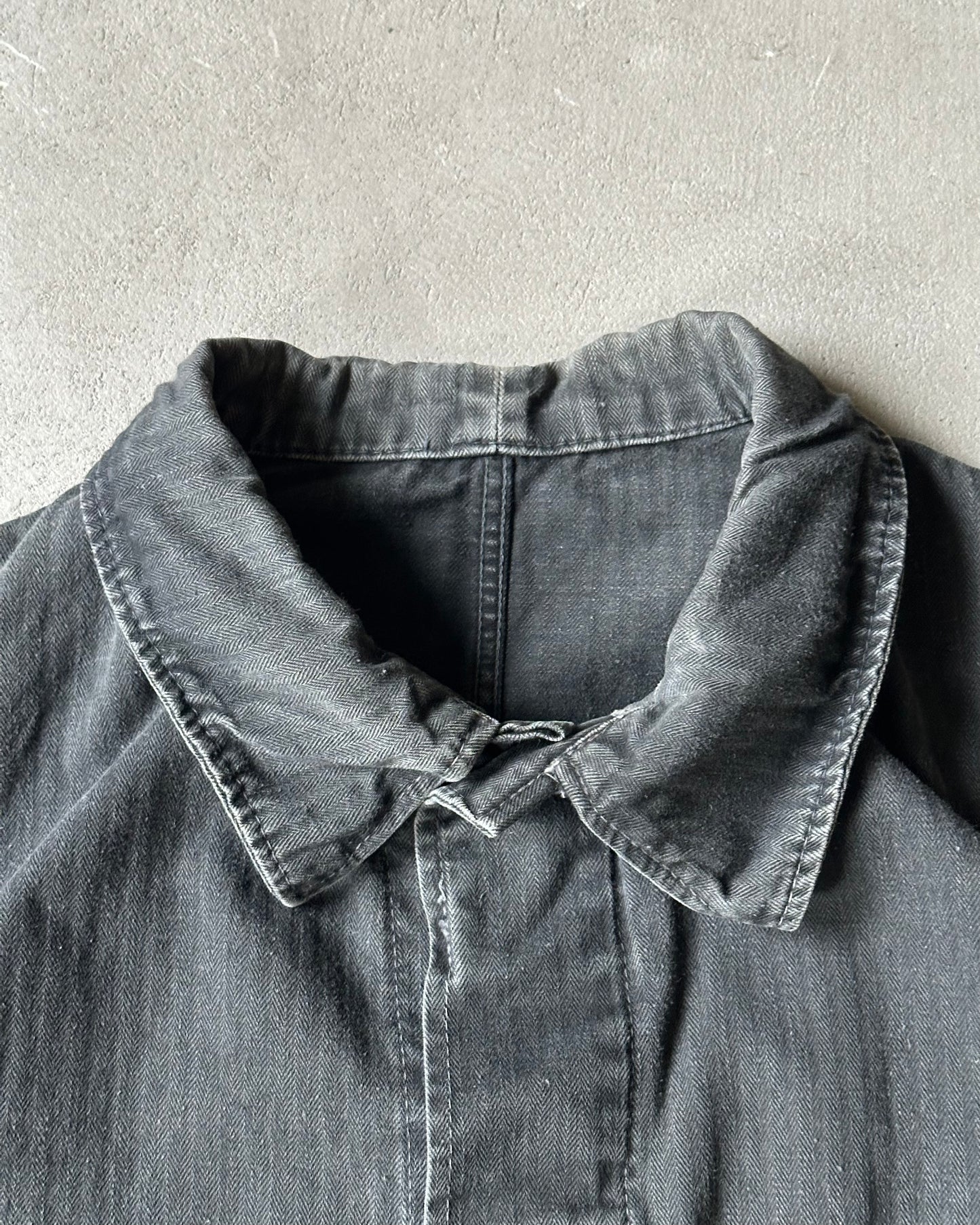 1970s - Faded Black HBT Euro Chore - M