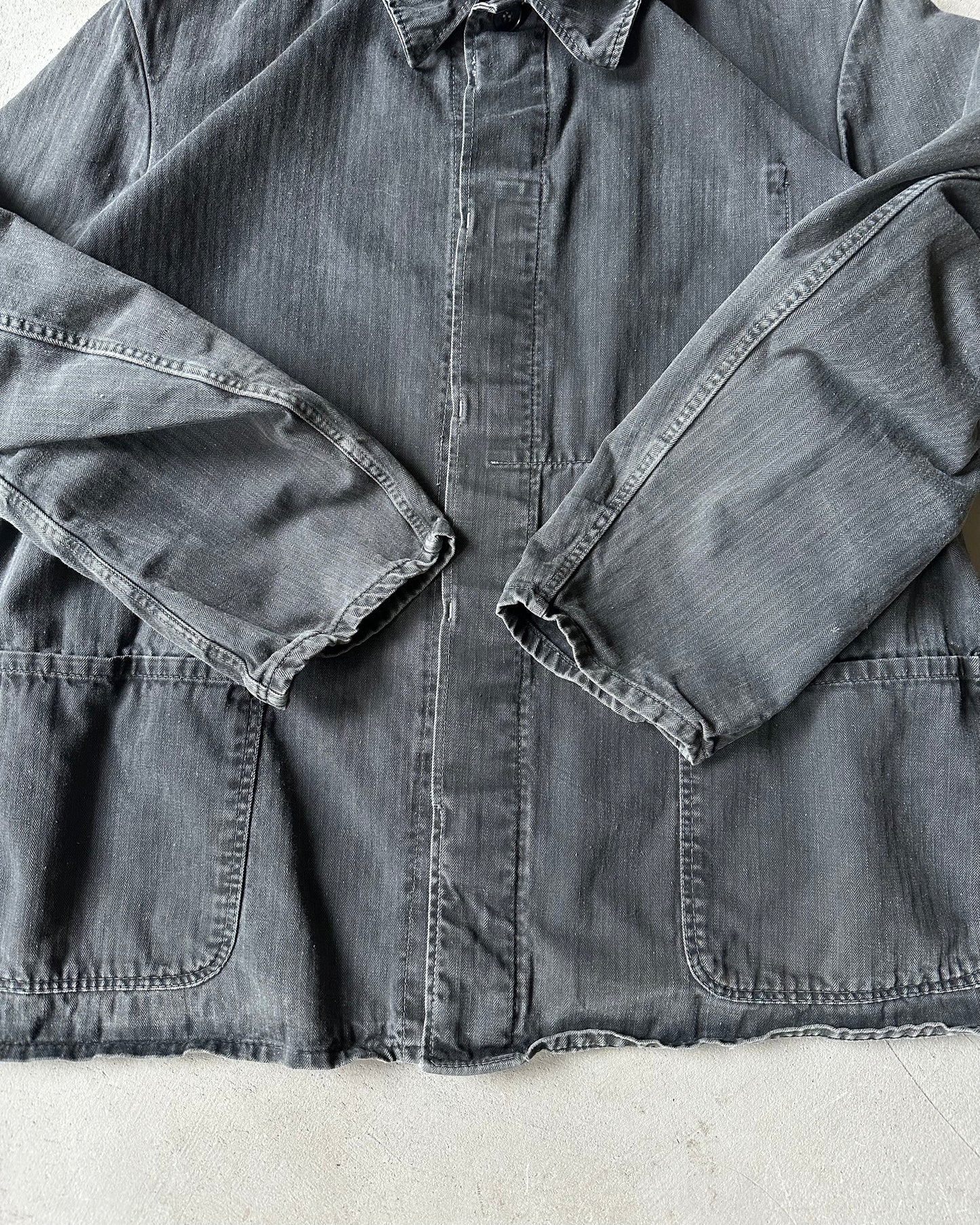 1970s - Faded Black HBT Euro Chore - M
