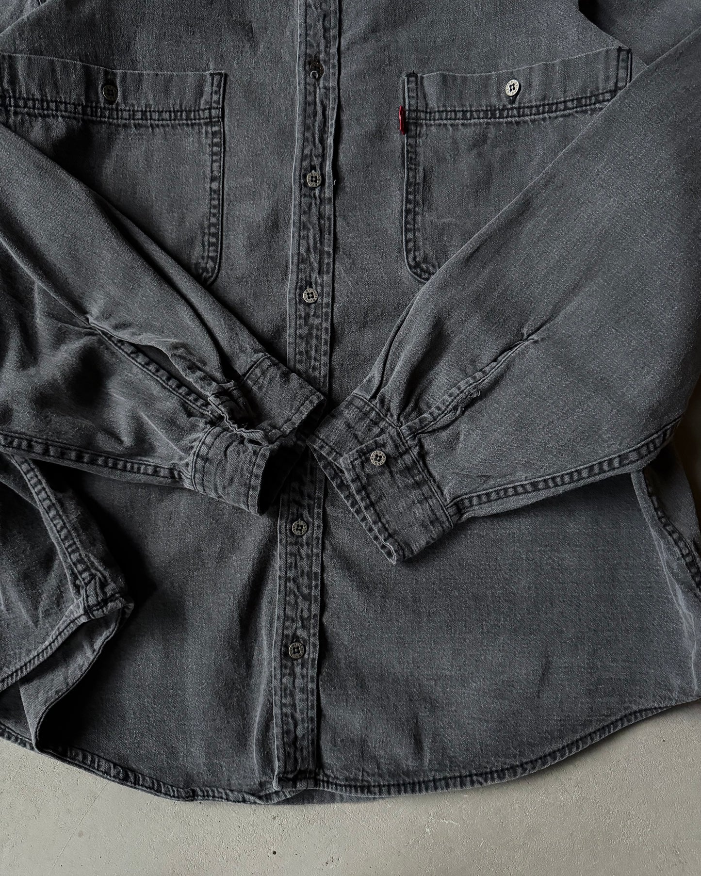 1990s - Faded Black Levi’s Shirt - XXL