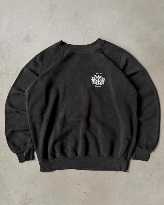 1980s - Faded Black London Crewneck - S