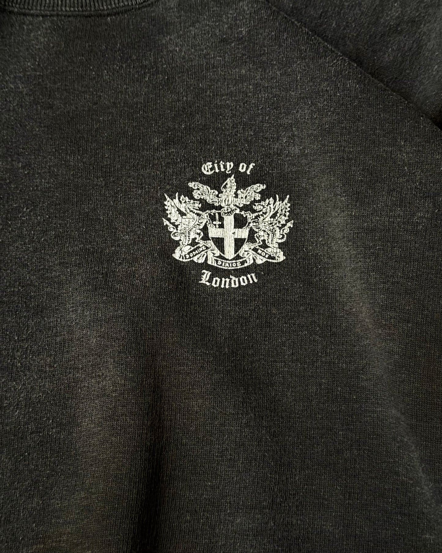 1980s - Faded Black London Crewneck - S