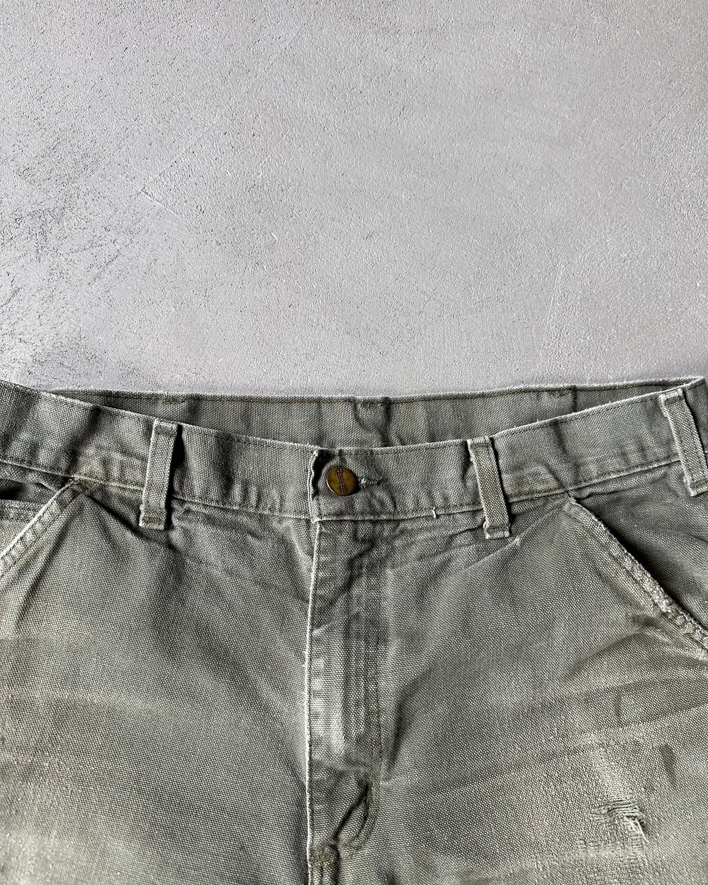 2000s - Distressed Green Carhartt Shorts - 33