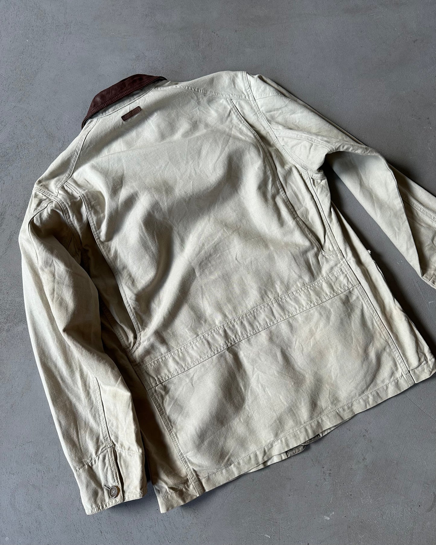 1990s - Beige Marlboro Barn Coat - M