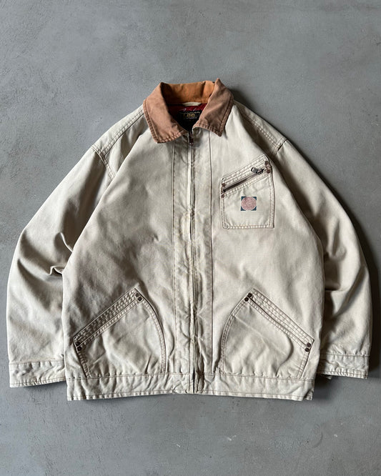 1990s - Beige LEE Work Jacket - L