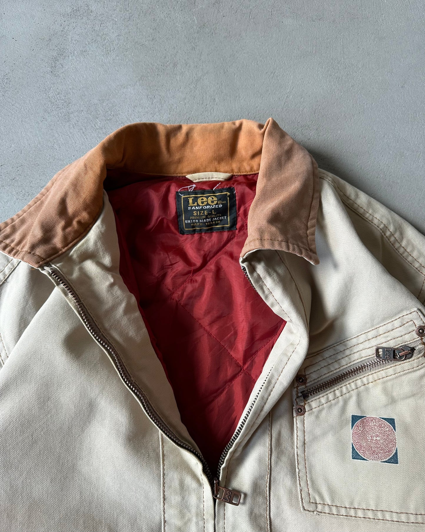 1990s - Beige LEE Work Jacket - L