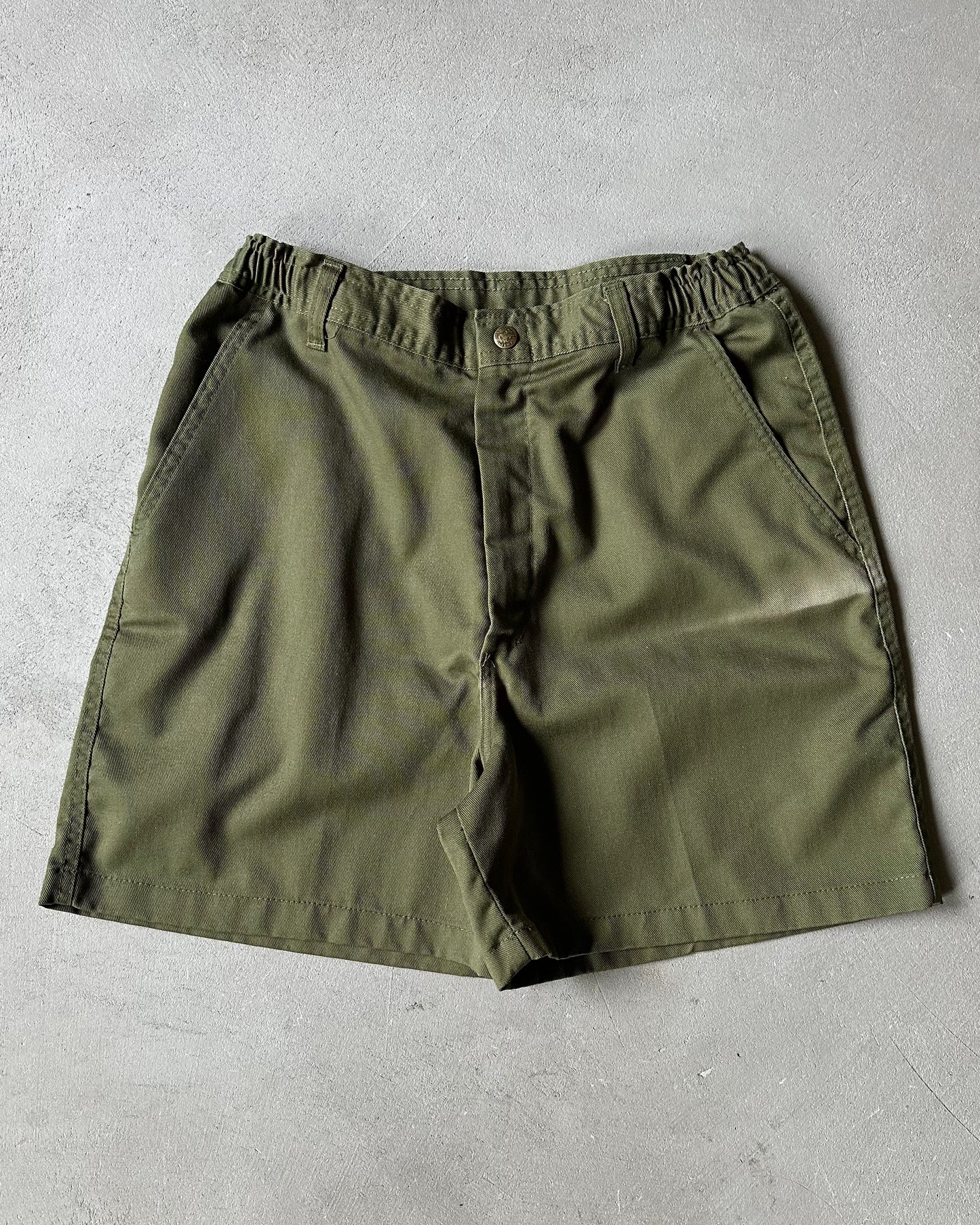 1980s - Faded Green Boy Scout Shorts - S