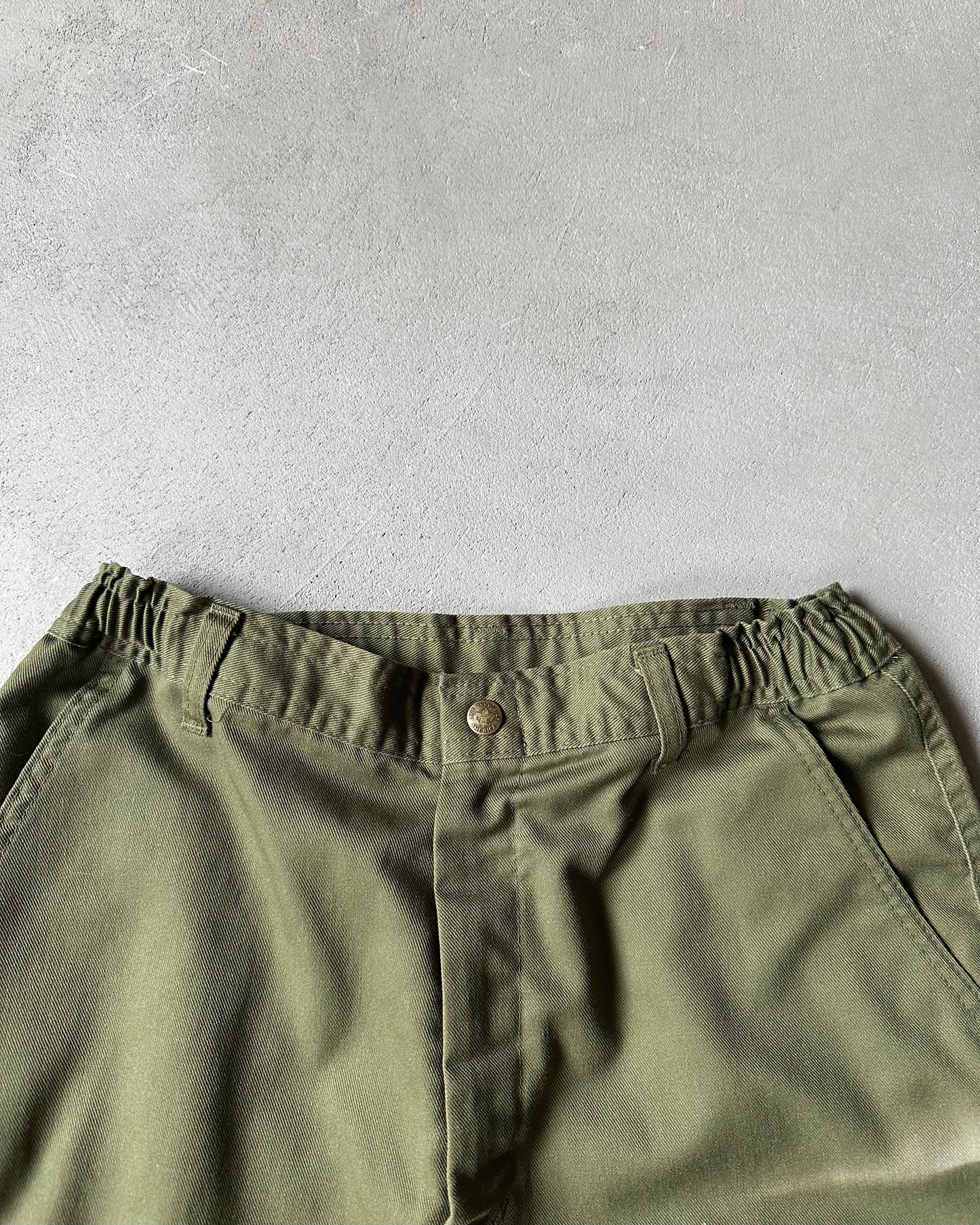 1980s - Faded Green Boy Scout Shorts - S