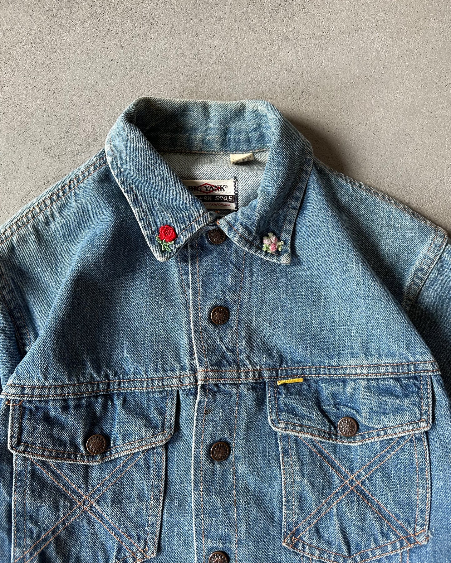 1980s - Big Yank Floral Denim Jacket - XS