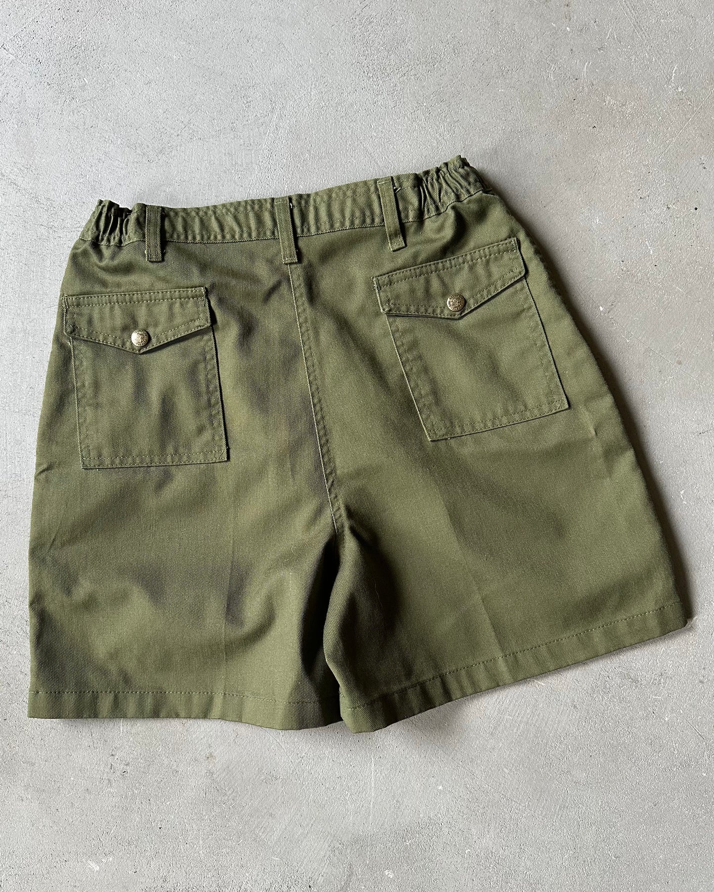 1980s - Faded Green Boy Scout Shorts - S