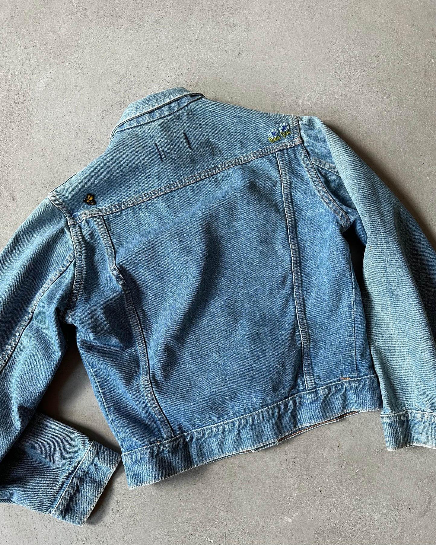 1980s - Big Yank Floral Denim Jacket - XS