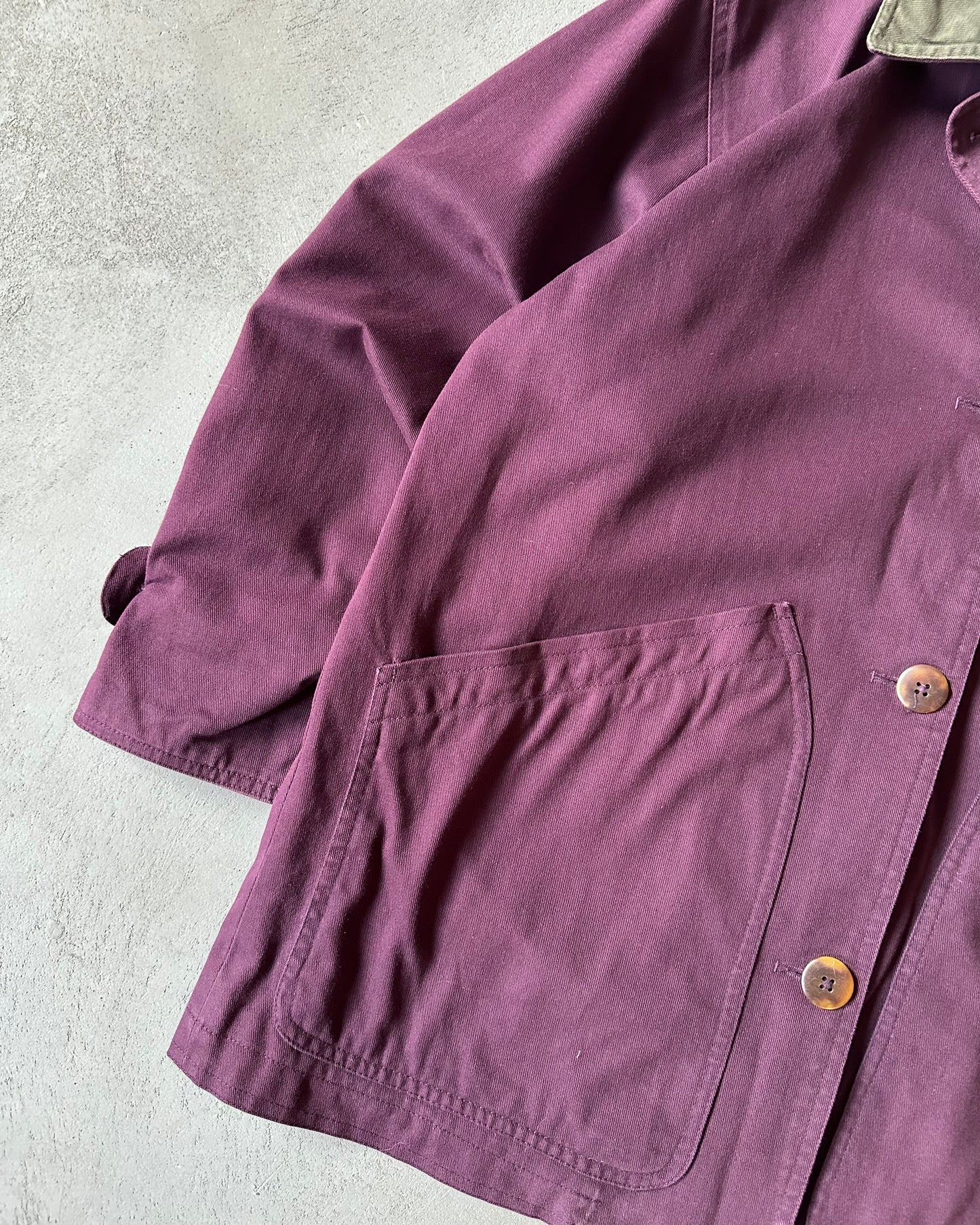 1990s - Plum Lands'End Women's Chore Coat - (W)M