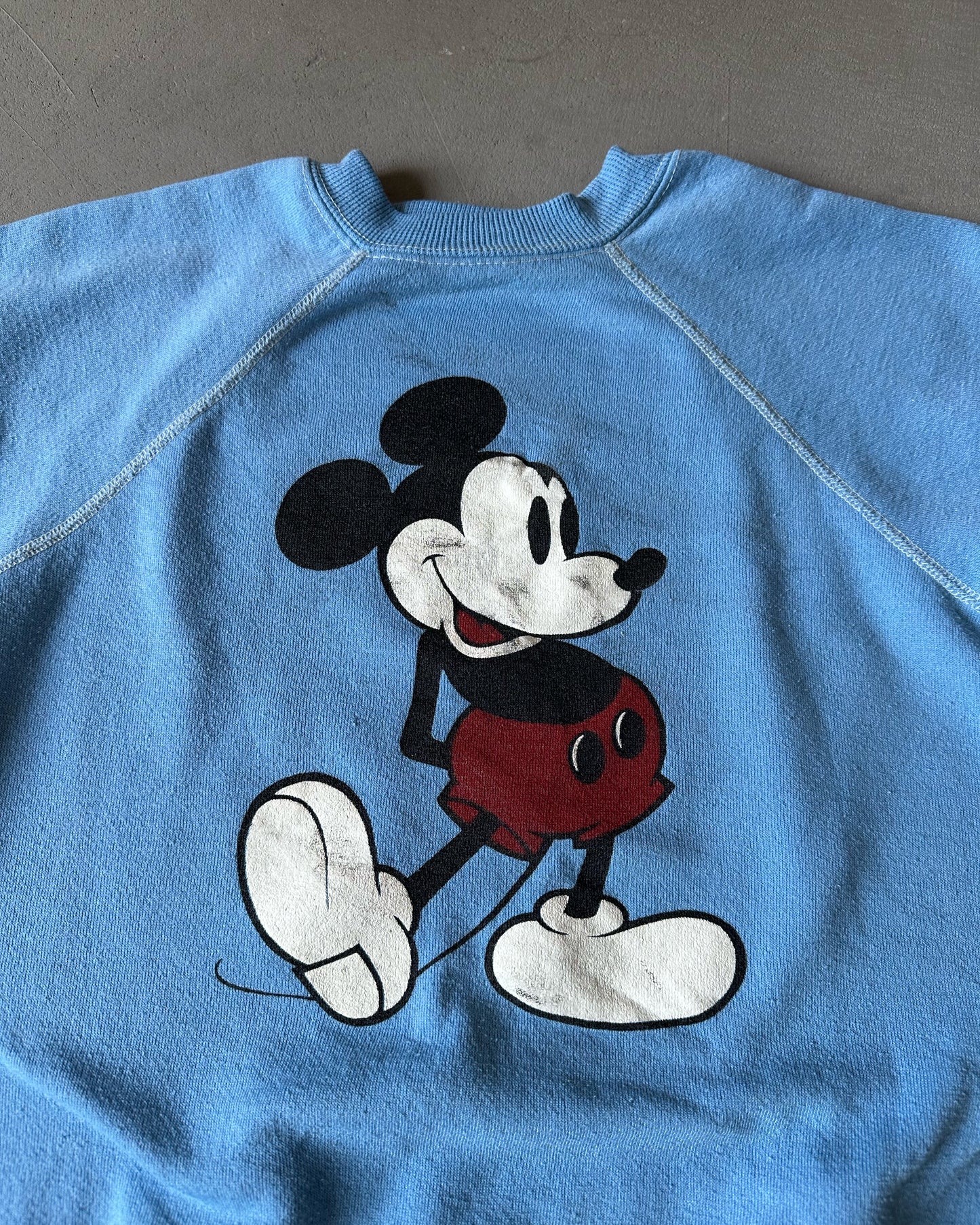 1970s - Light Blue "Mickey" Crewneck - XS