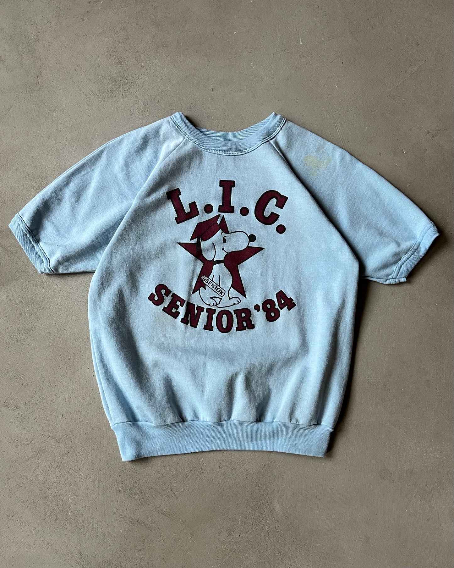 1980s - Light Blue L.I.C Short Sleeves Crewneck - S