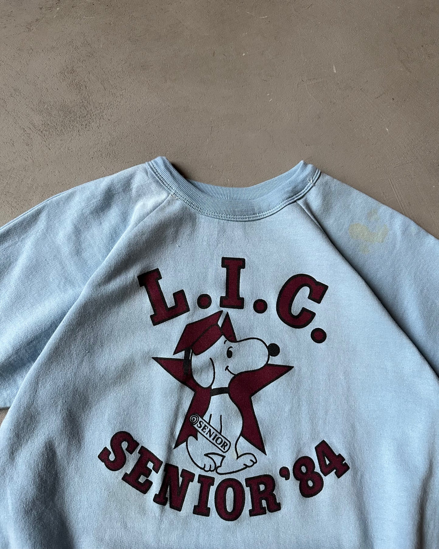 1980s - Light Blue L.I.C Short Sleeves Crewneck - S
