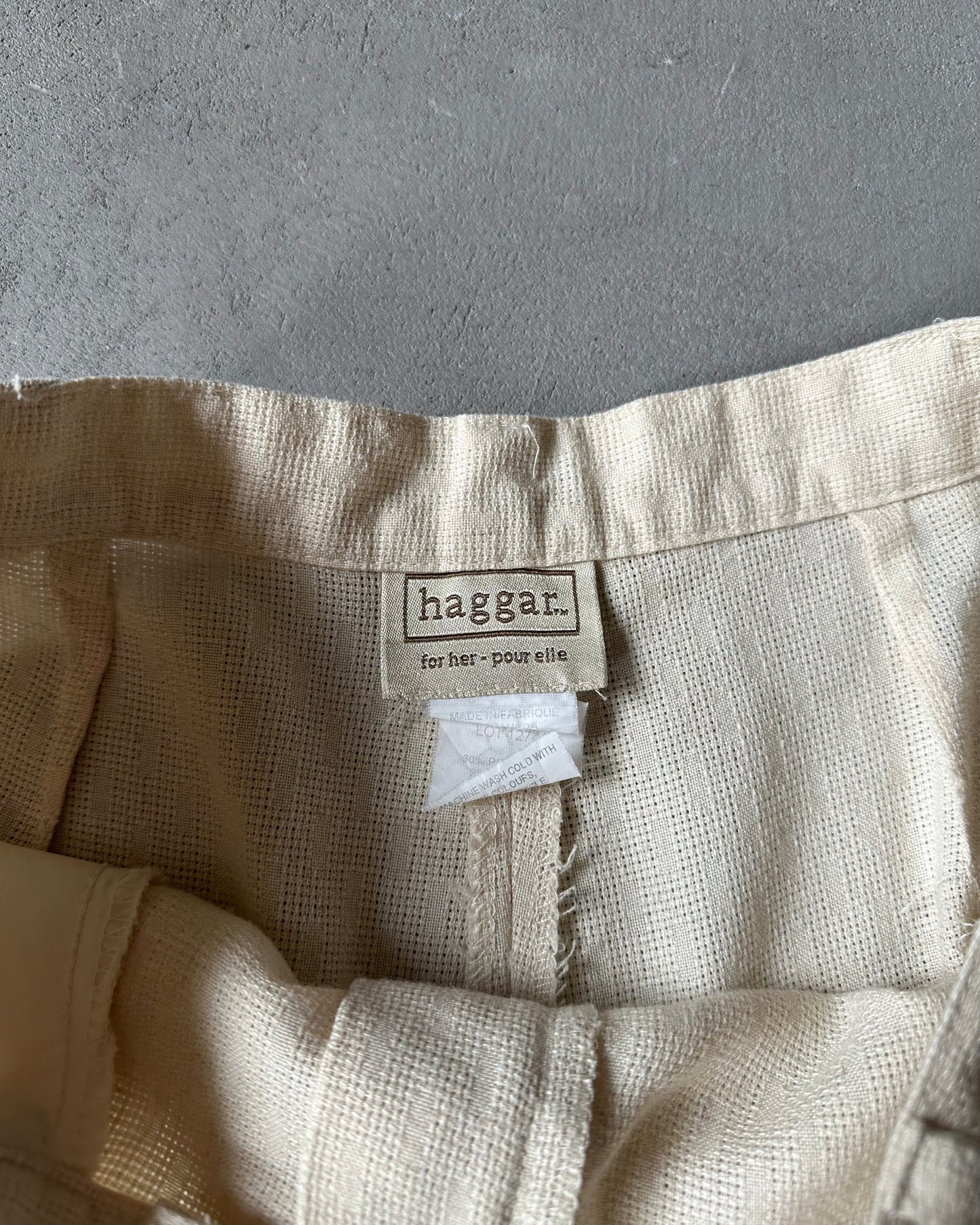 1990s - Beige Women's Pleated Shorts - 30
