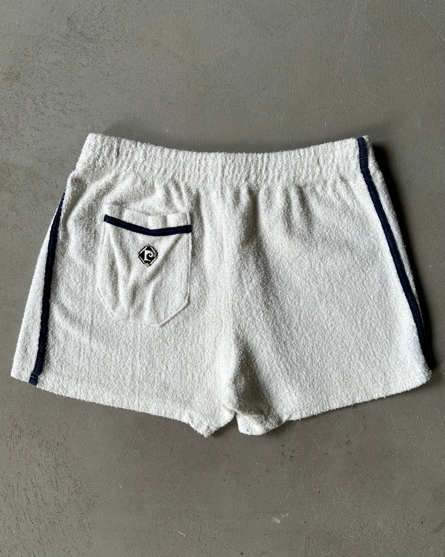 1970s - White/Navy Pierre Cardin Terry Short - S