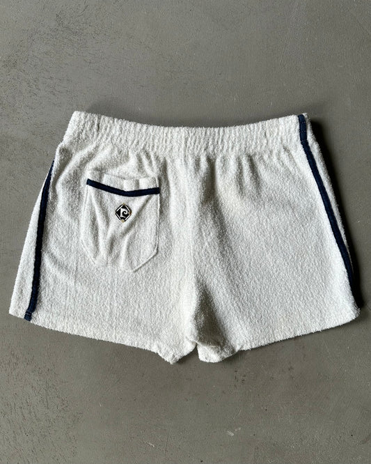 1970s - White/Navy Pierre Cardin Terry Short - S