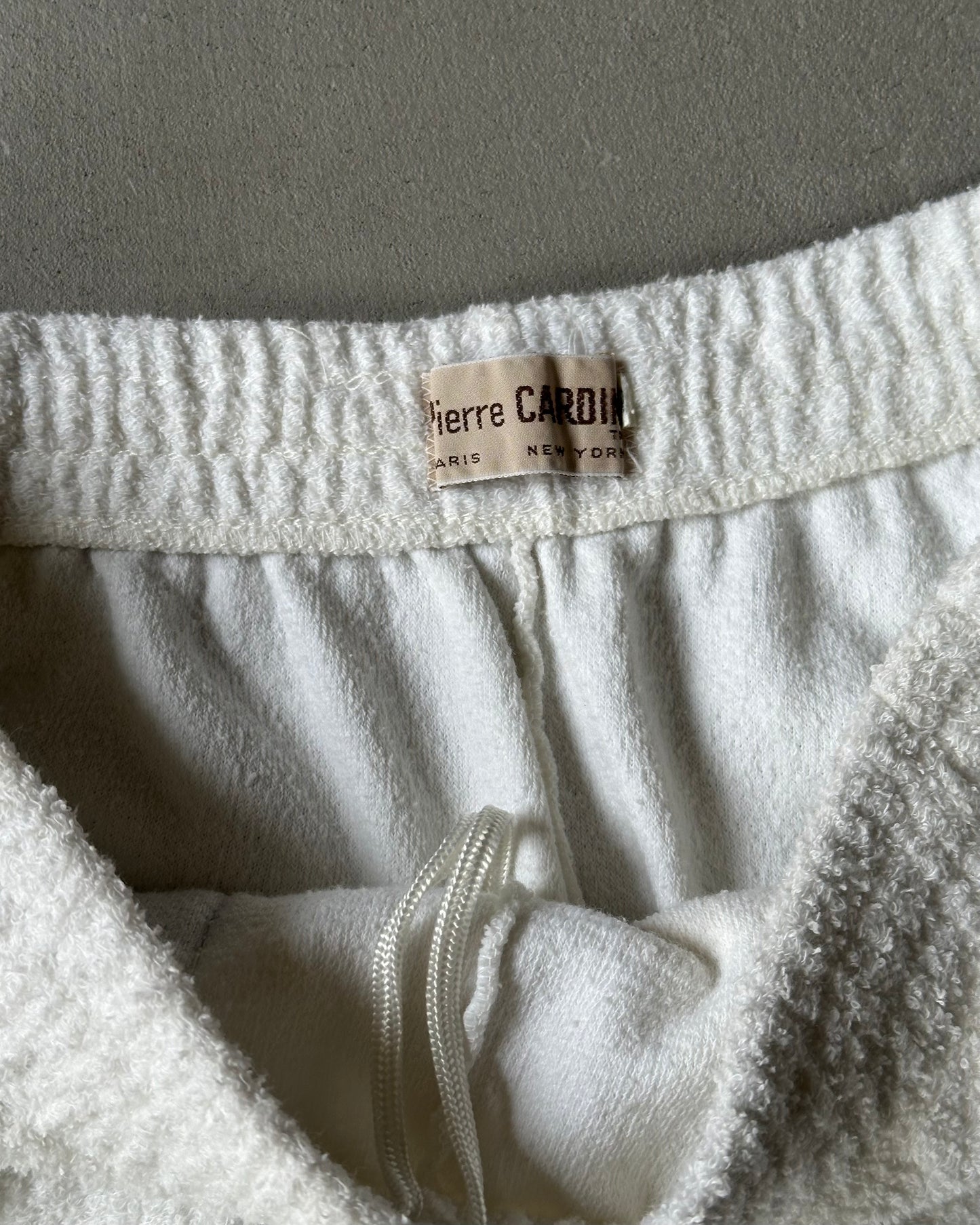 1970s - White/Navy Pierre Cardin Terry Short - S