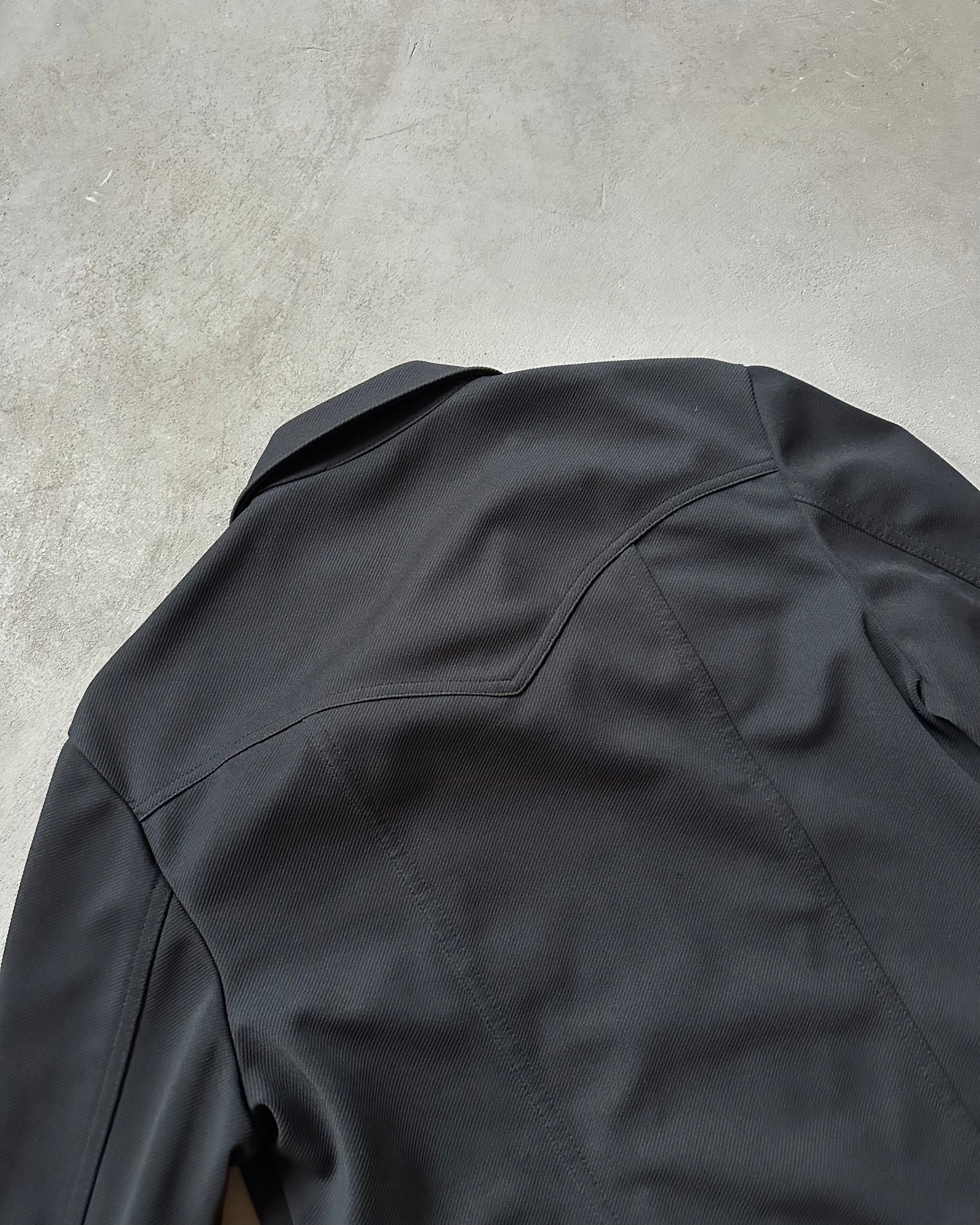1980s - Black LEE Pearl Snap Overshirt - L