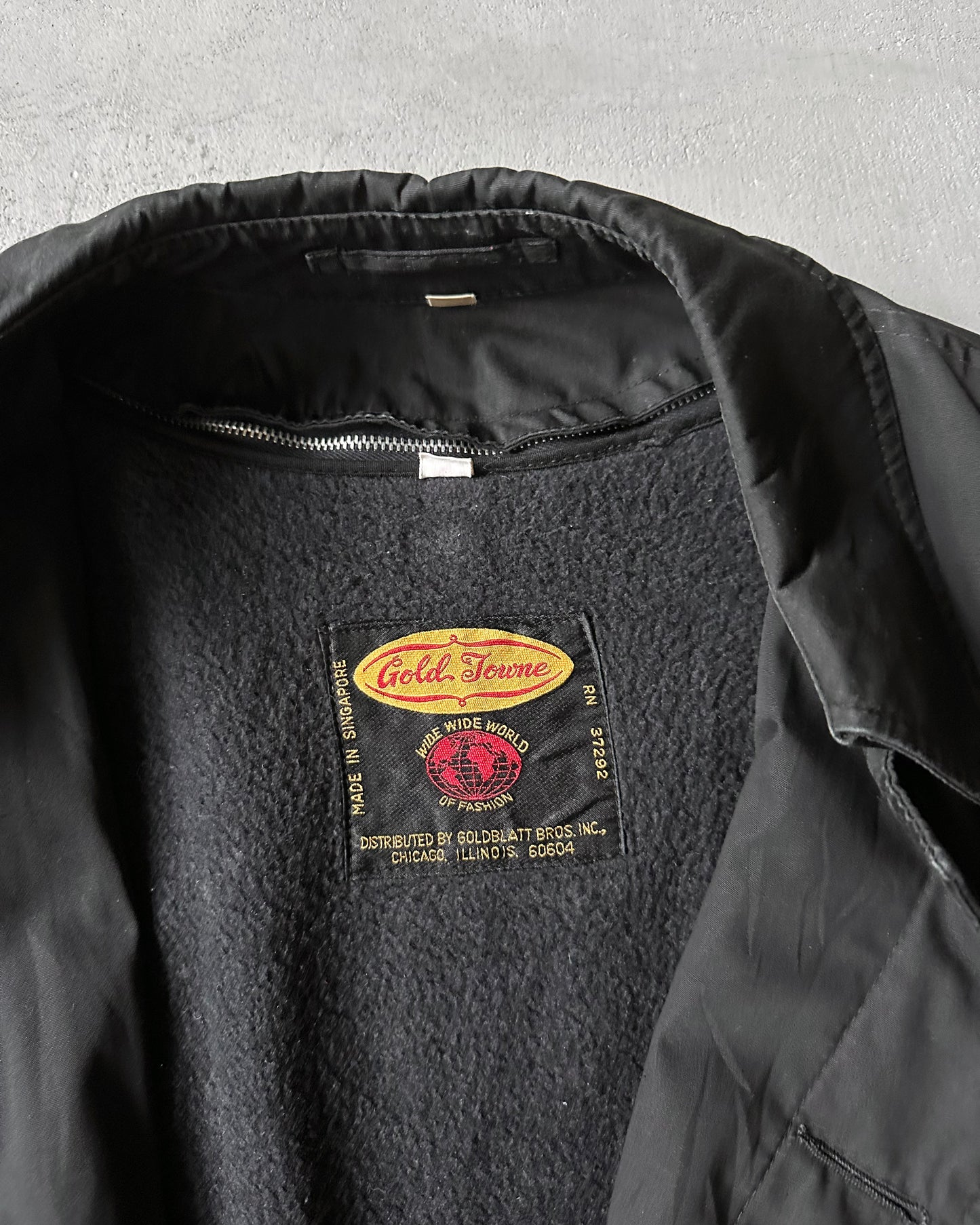 Années 1970 - Manteau Towne Or Noir - S