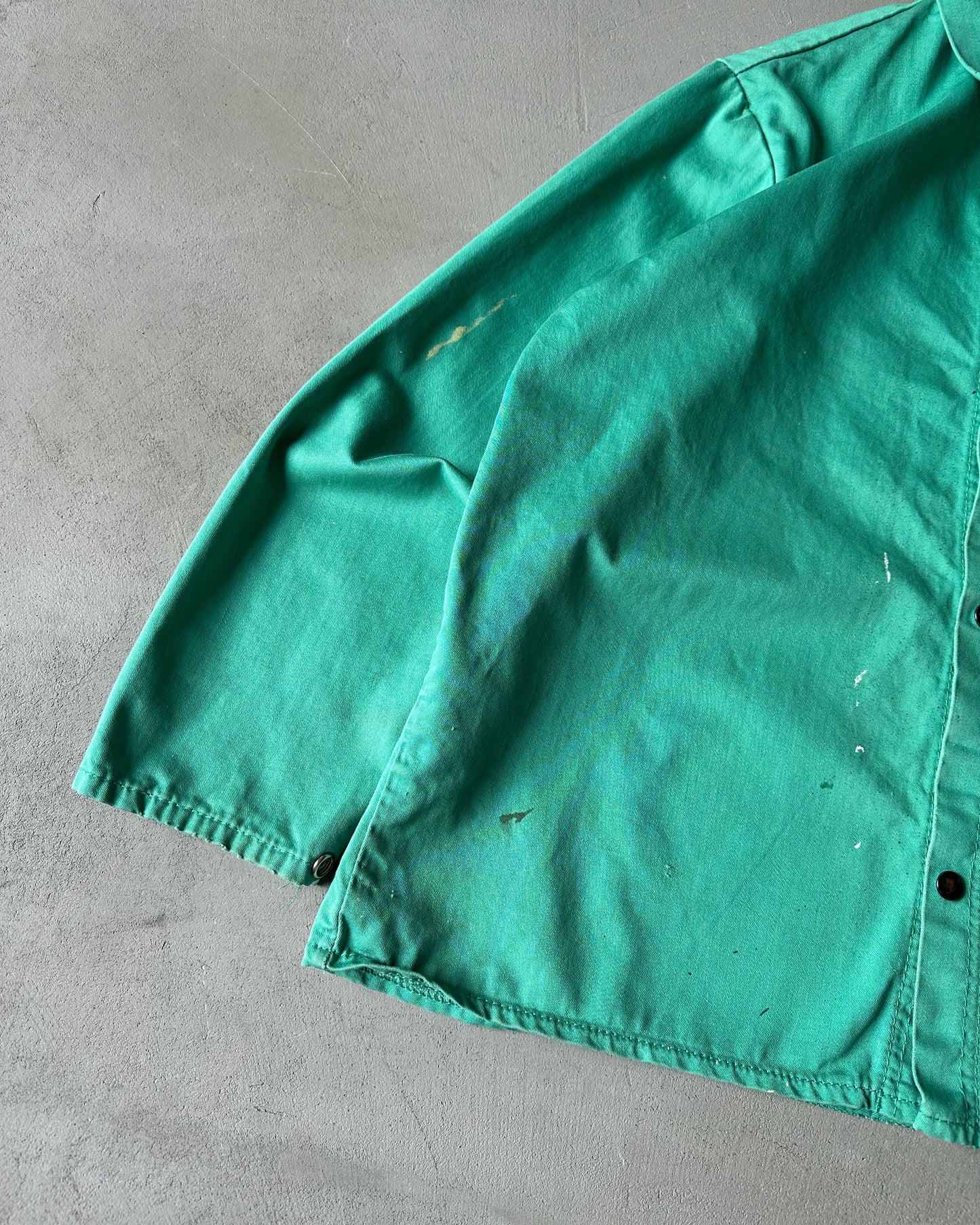 1980s - Aqua Chore Painter Overshirt - L