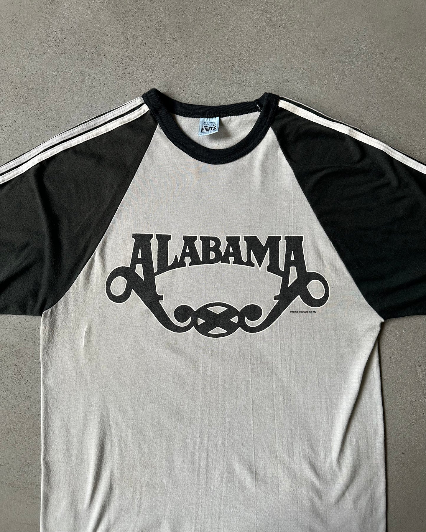 1980s - Grey/Black Alabama Ringer - M/L