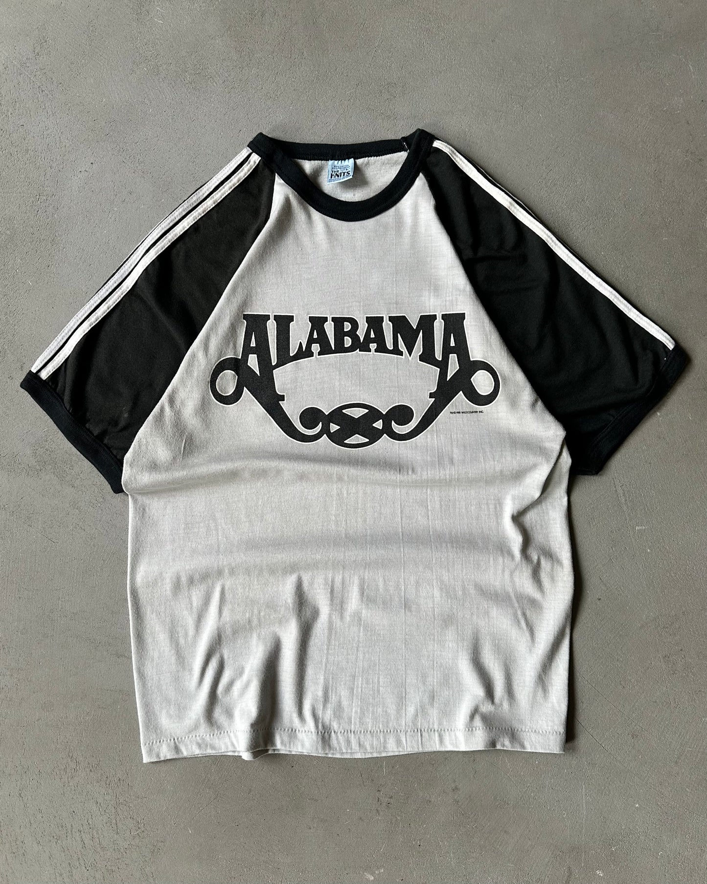 1980s - Grey/Black Alabama Ringer - M/L