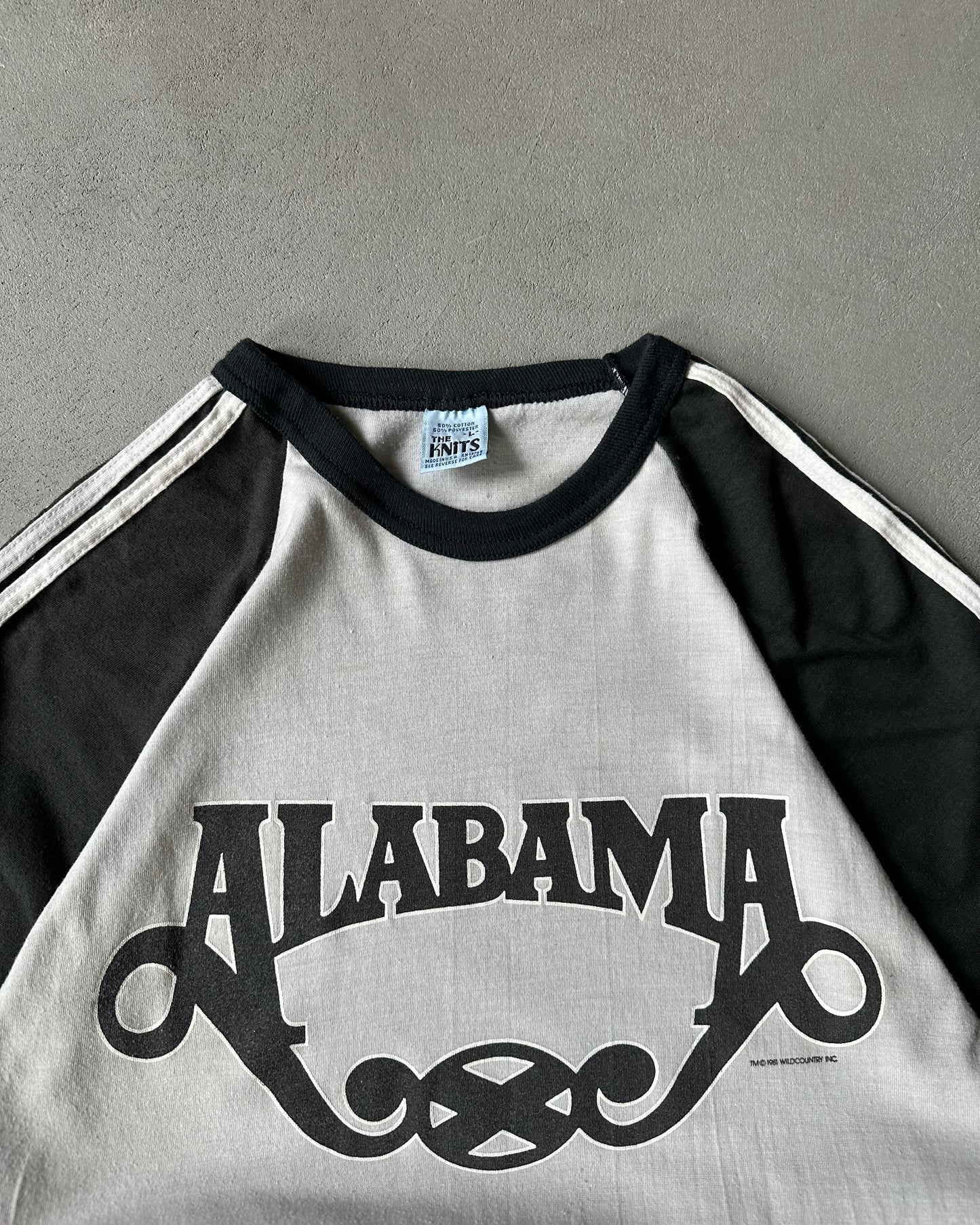 1980s - Grey/Black Alabama Ringer - M/L