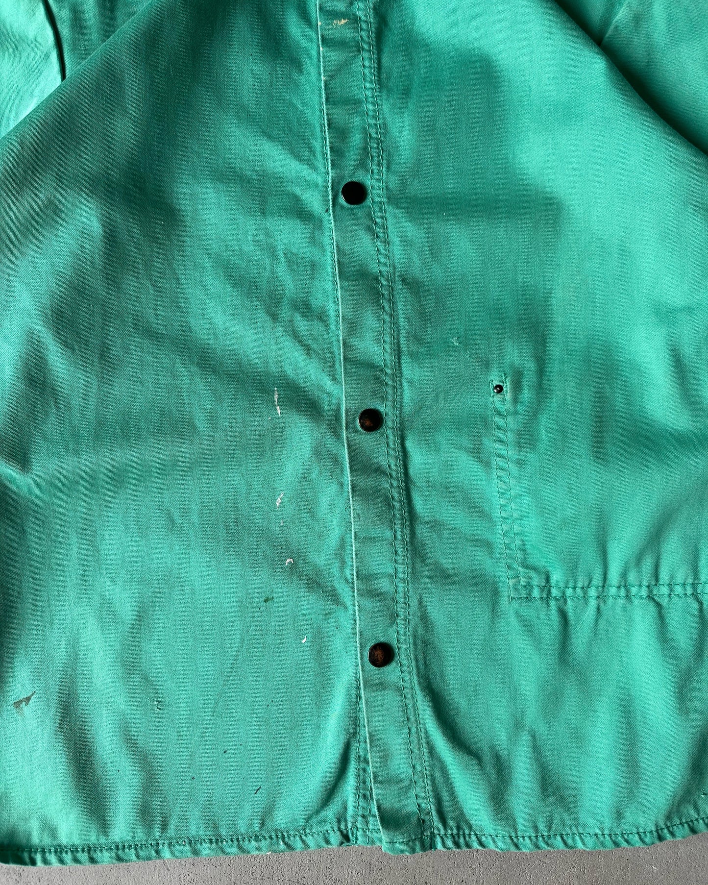 1980s - Aqua Chore Painter Overshirt - L