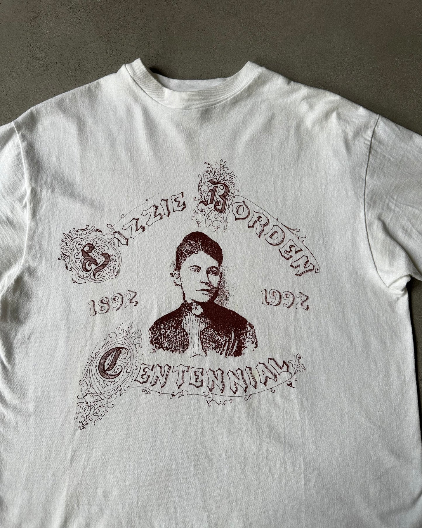 1990s - White Lizzie Borden T-Shirt - M/L