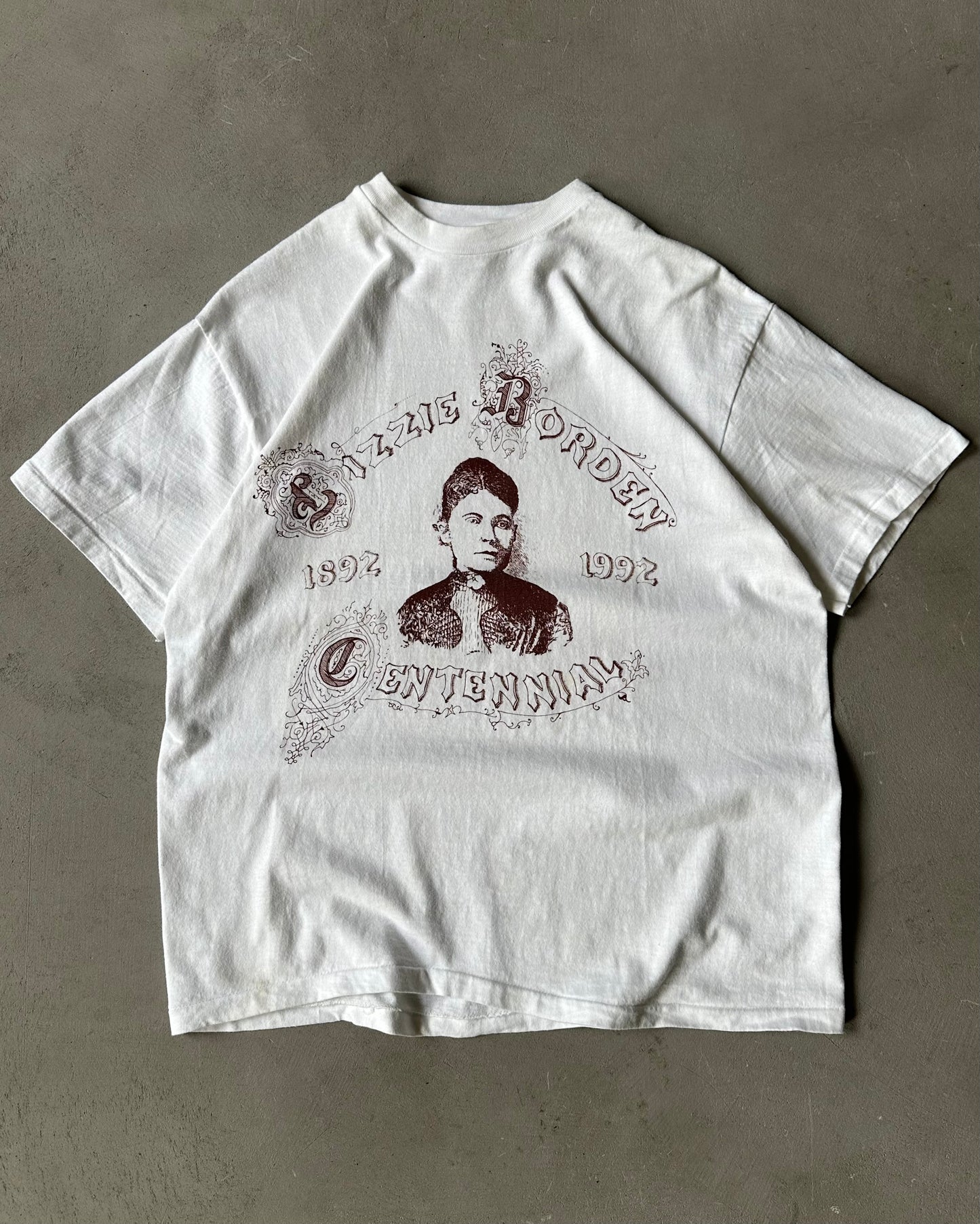 1990s - White Lizzie Borden T-Shirt - M/L