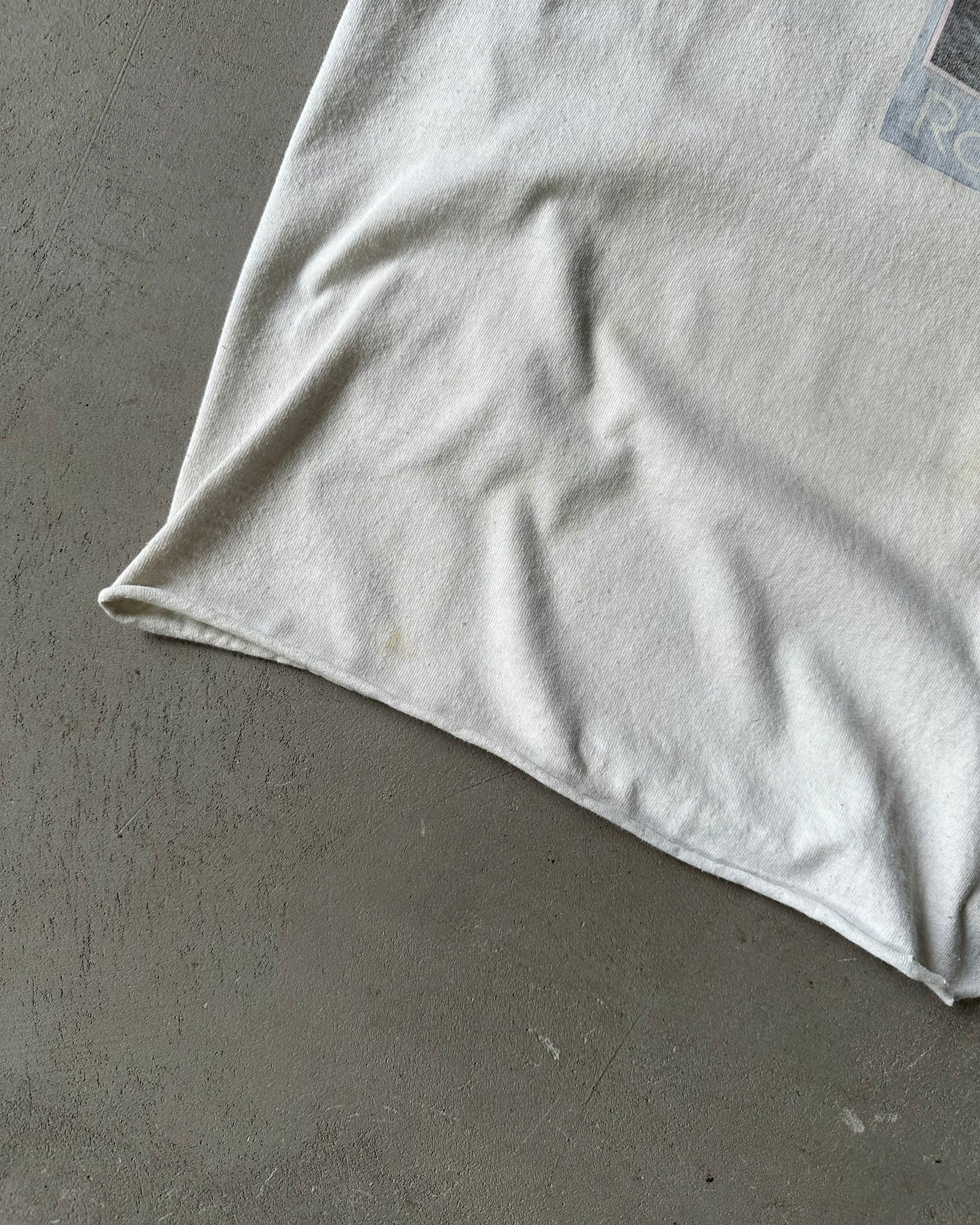 1990s - White Roy Rogers Cut Off T-Shirt - L/XL