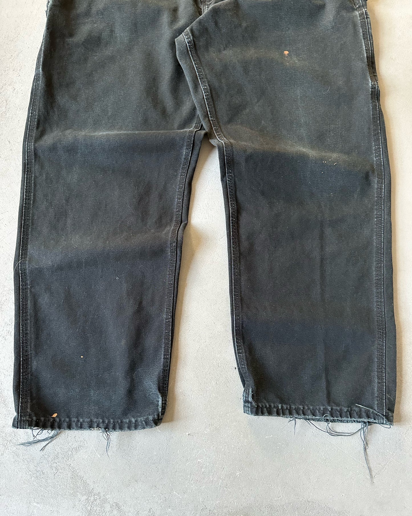 2000s - Faded Black Carhartt Carpenter Pants - 36x30