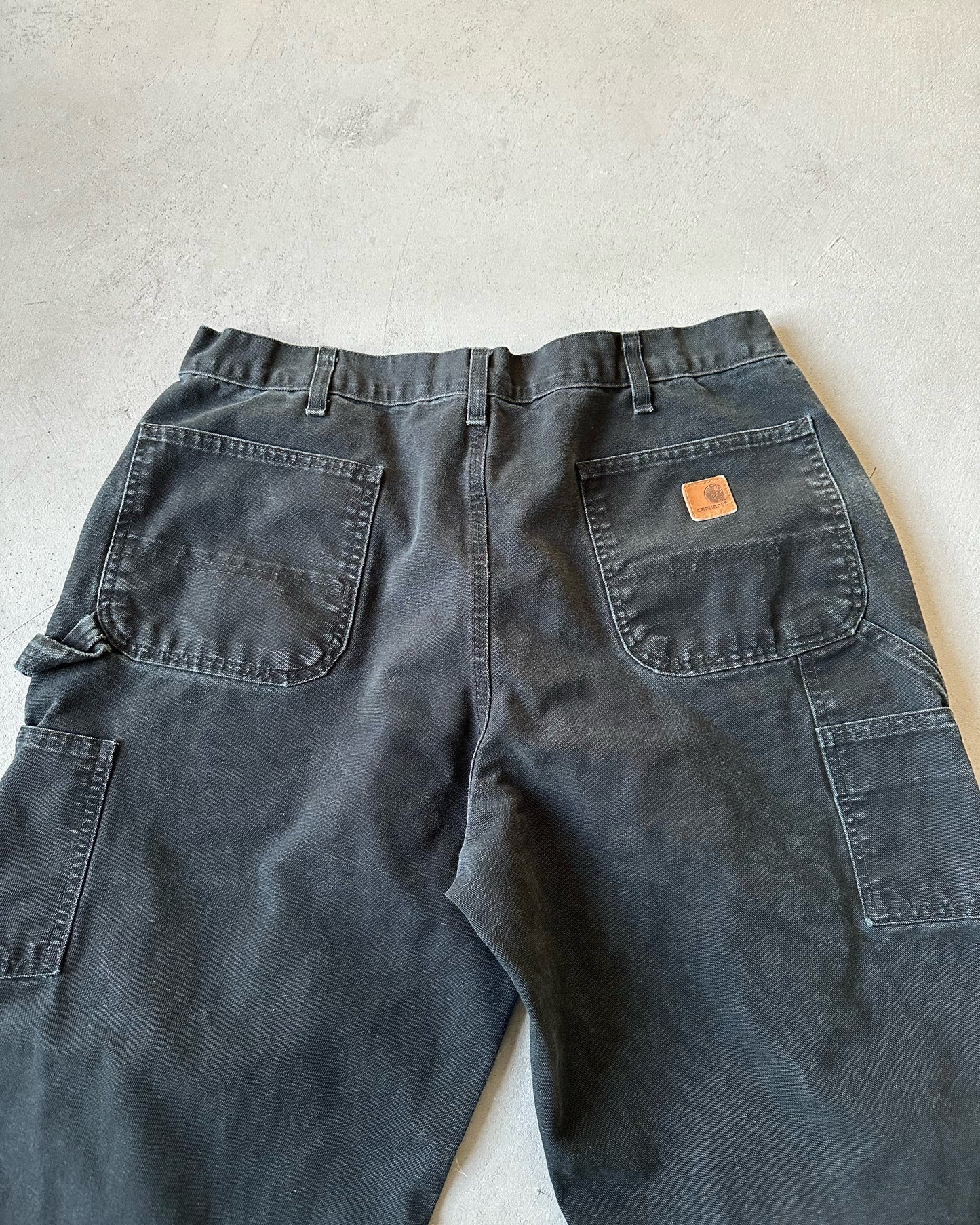 2000s - Faded Black Carhartt Carpenter Pants - 36x30