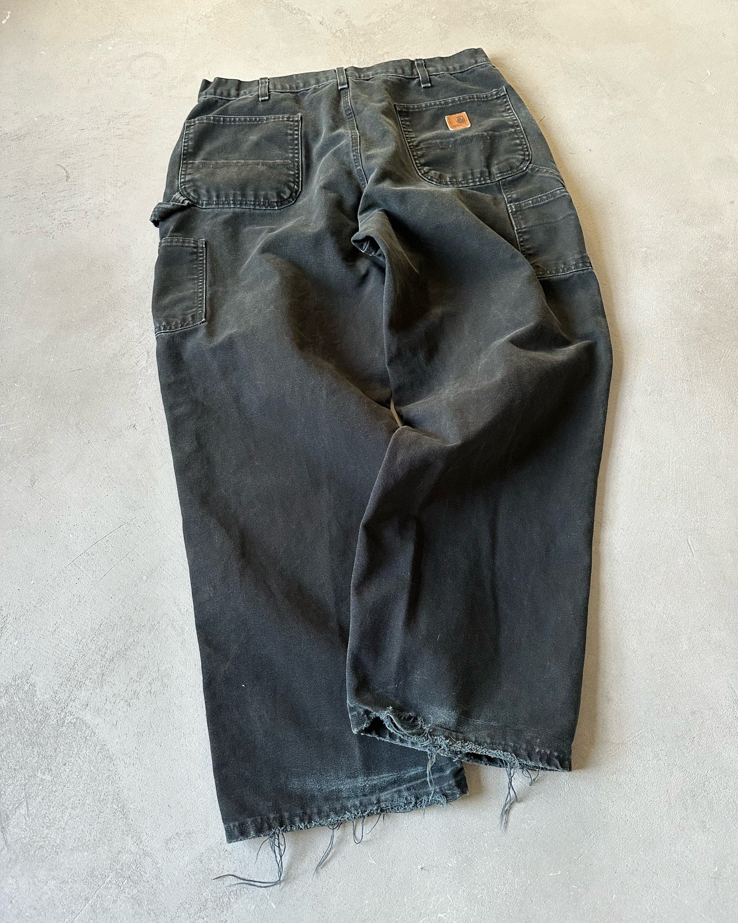 2000s - Faded Black Carhartt Carpenter Pants - 36x30