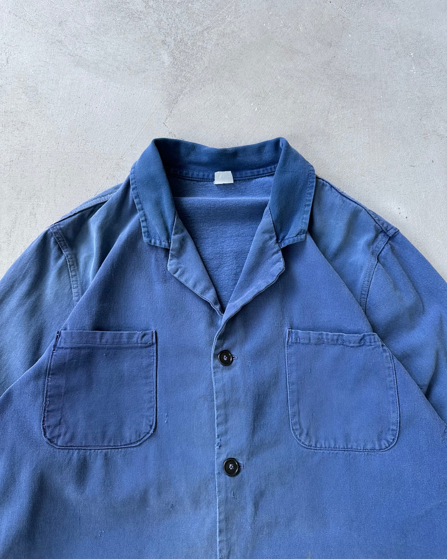 1980s - Distressed Blue French Chore - M