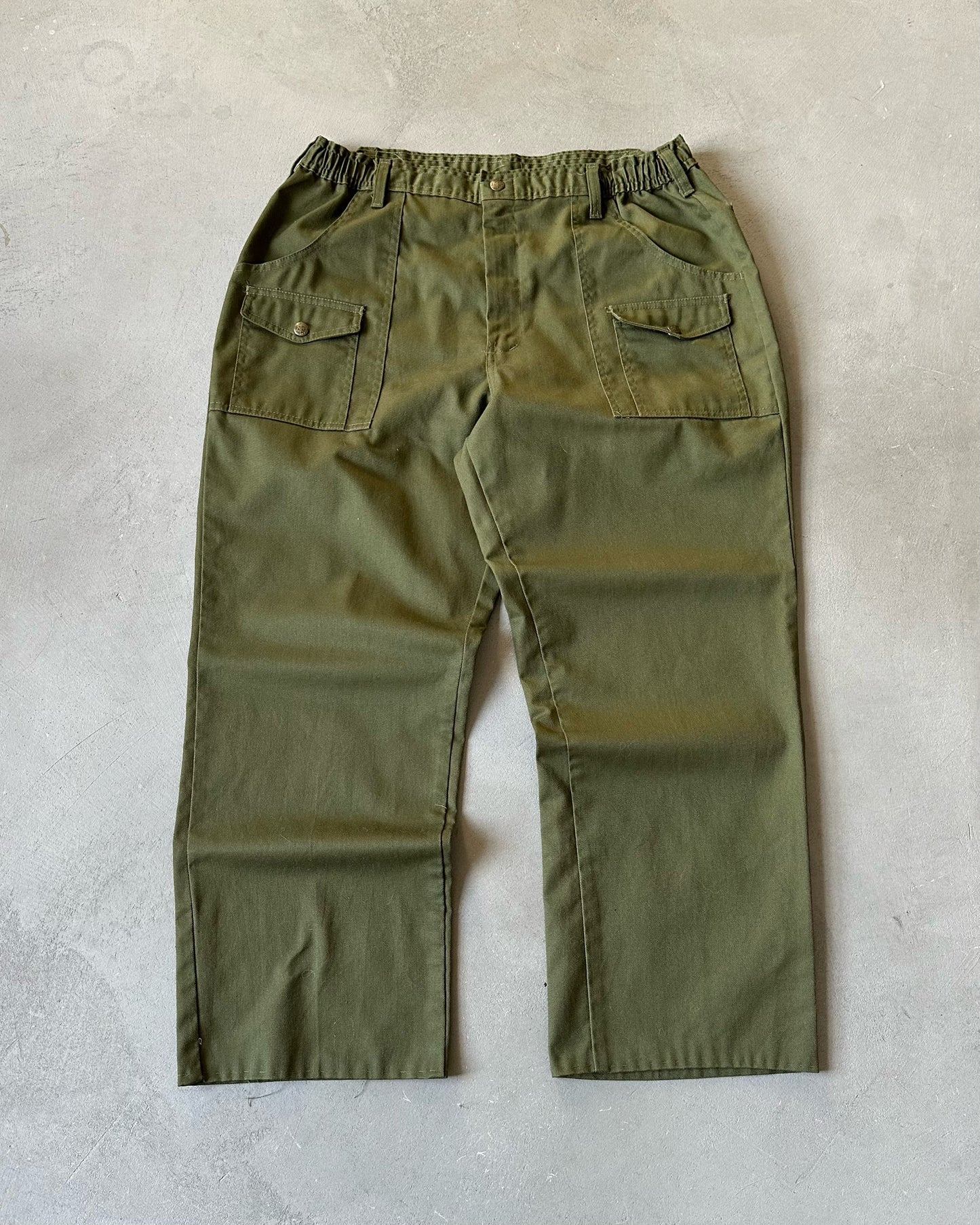 1980s - Green Boy Scouts Pants - 36x27