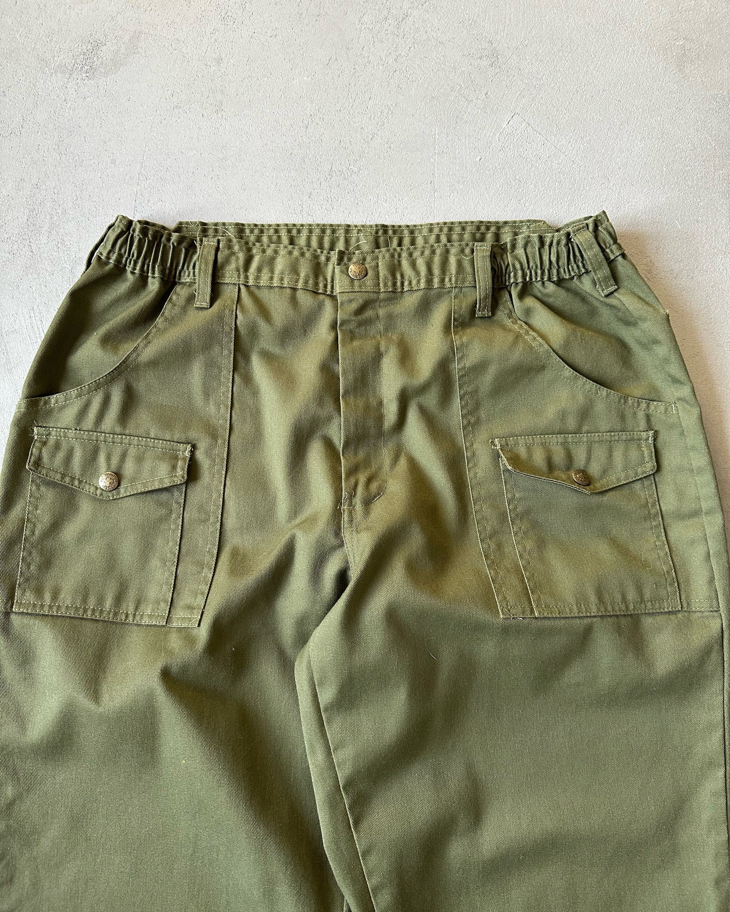 1980s - Green Boy Scouts Pants - 36x27