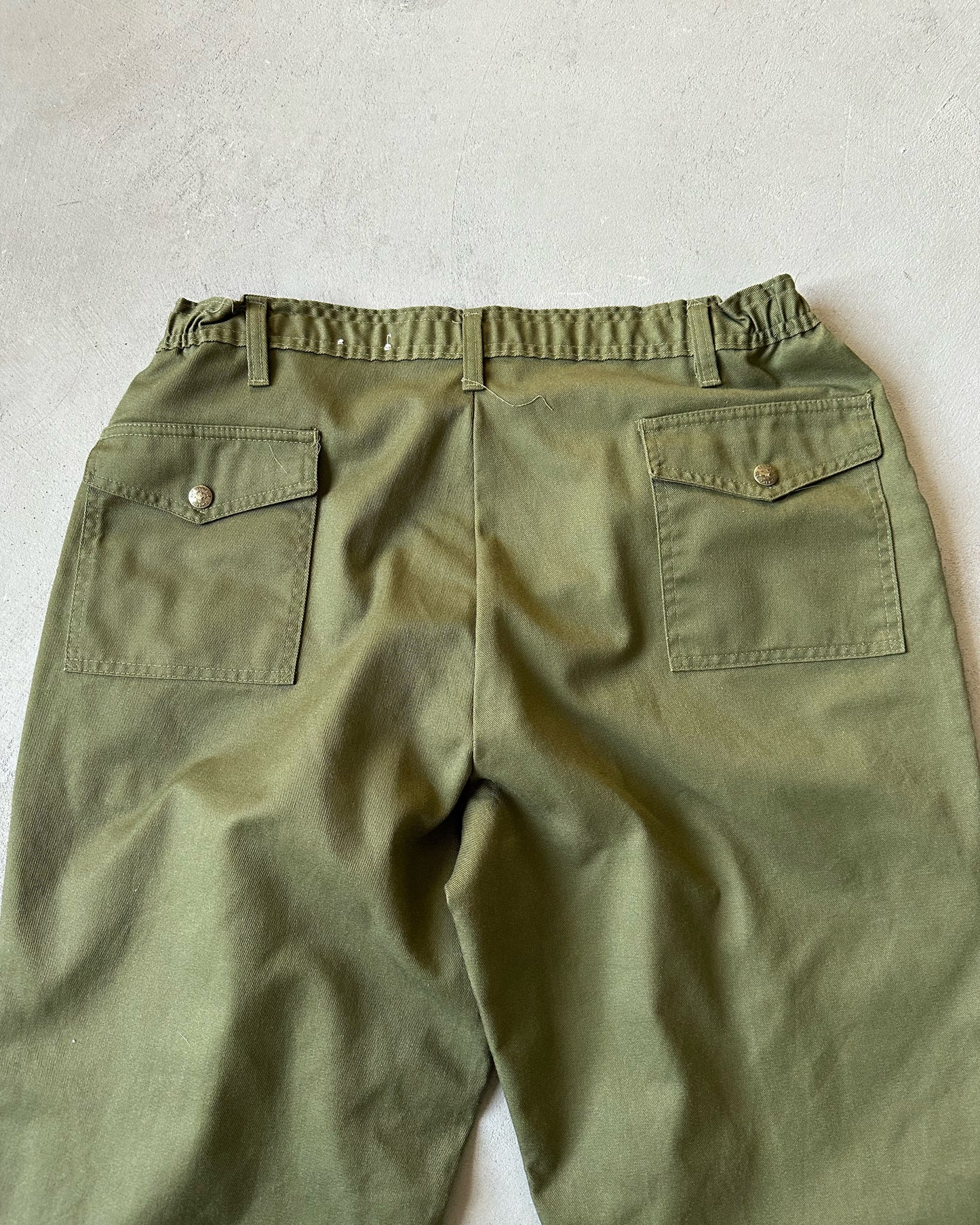 1980s - Green Boy Scouts Pants - 36x27