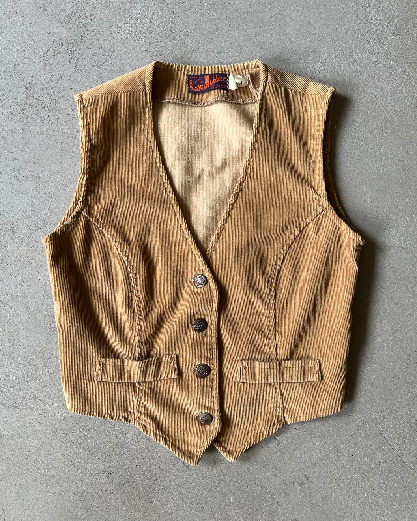1970s - Tan LandLubber Corduroy Women's Vest - (W)XS