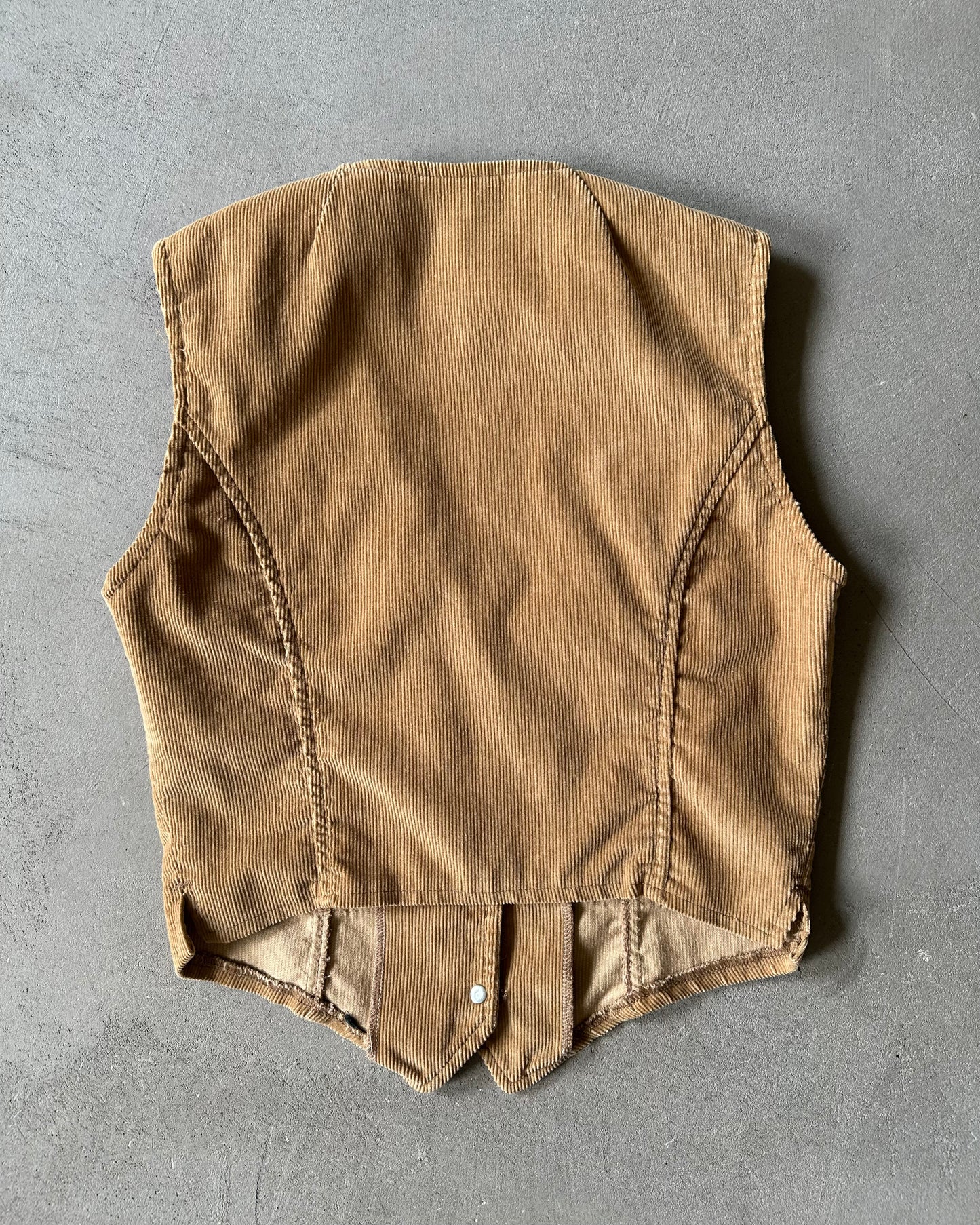 1970s - Tan LandLubber Corduroy Women's Vest - (W)XS