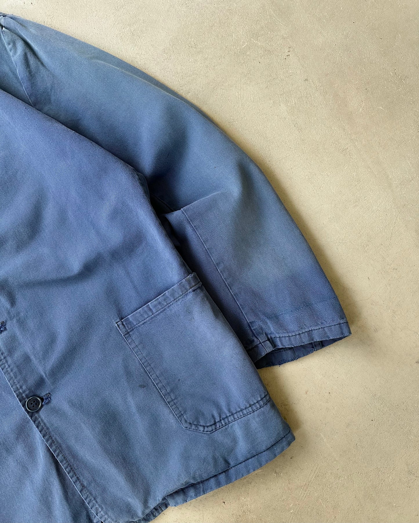 1970s - Faded Blue French Chore - L