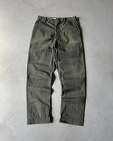 1970s - Faded Khaki Work Pants - 28x29