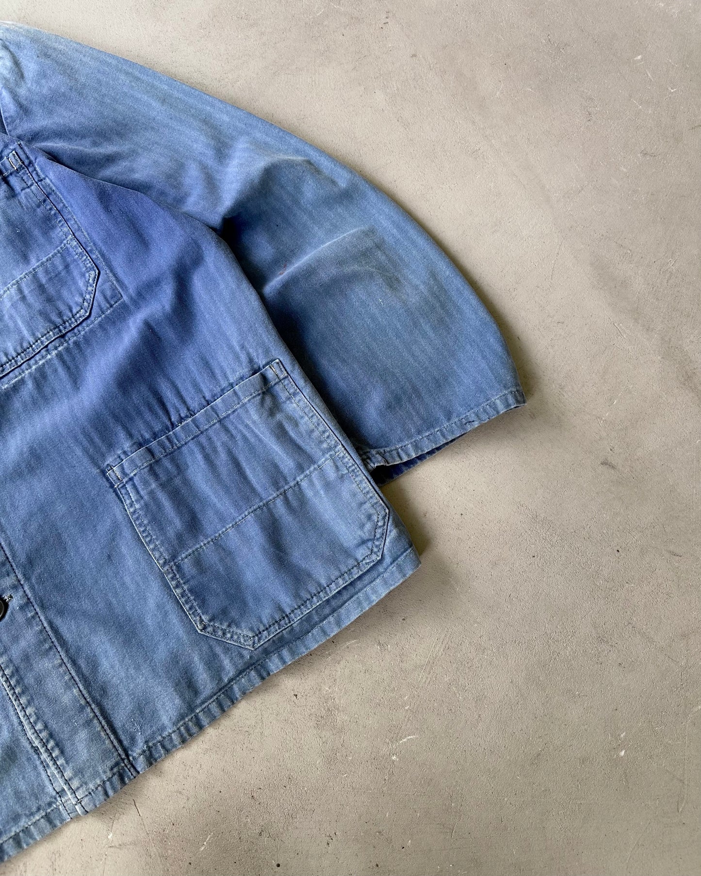 1980s - Faded Blue HBT German Chore - L