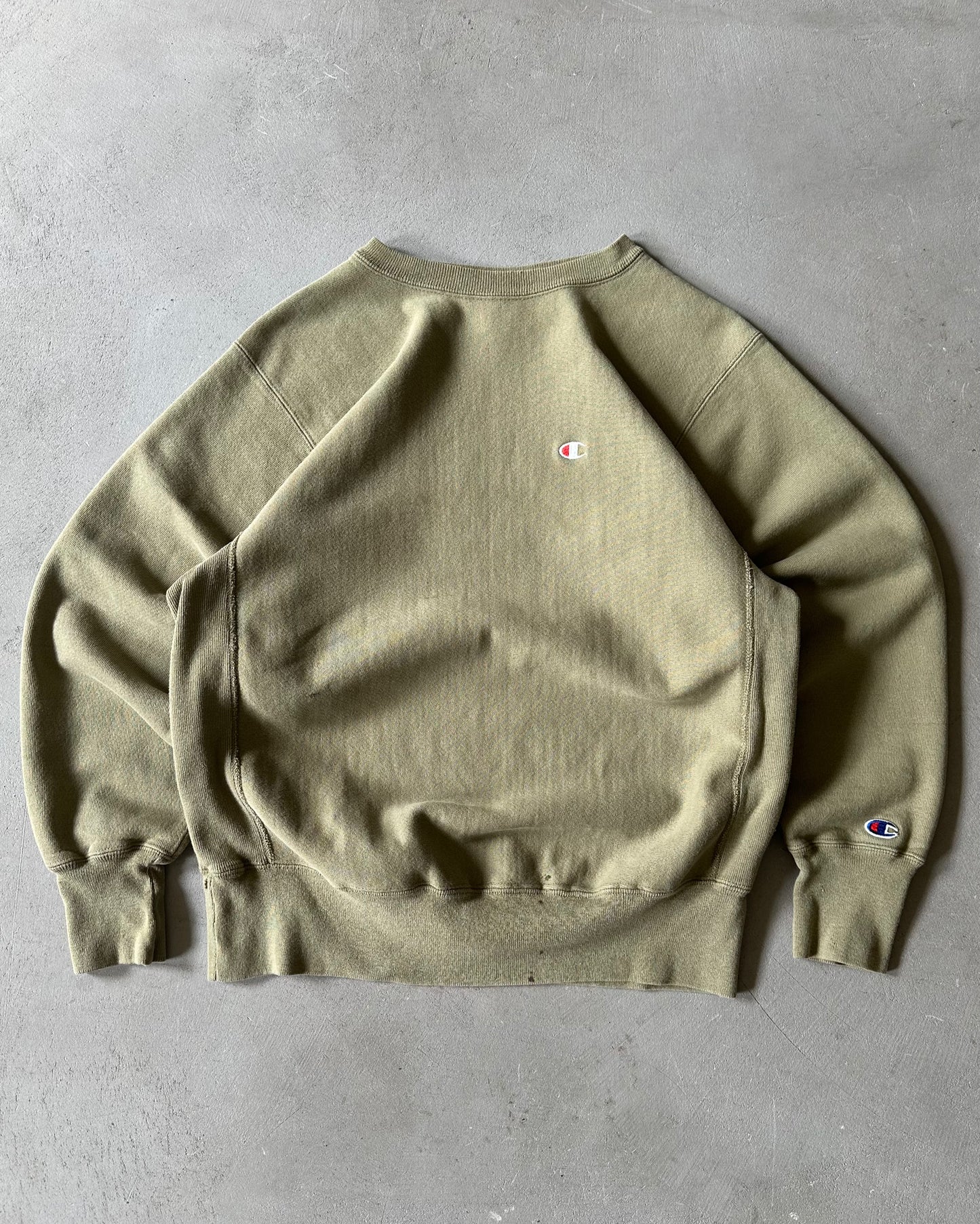 1990s - Sage Green Champion RW Crewneck - M